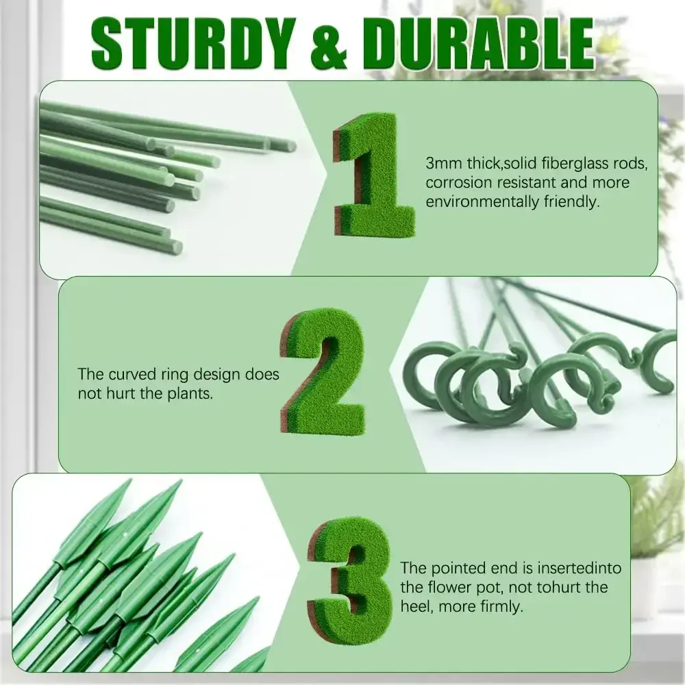 5/10PCS Plant Supports Stand Butterflies Orchid Flower Potted Fixing Rods Reusable Vegetable Protection Fixing Tool Gardening Su