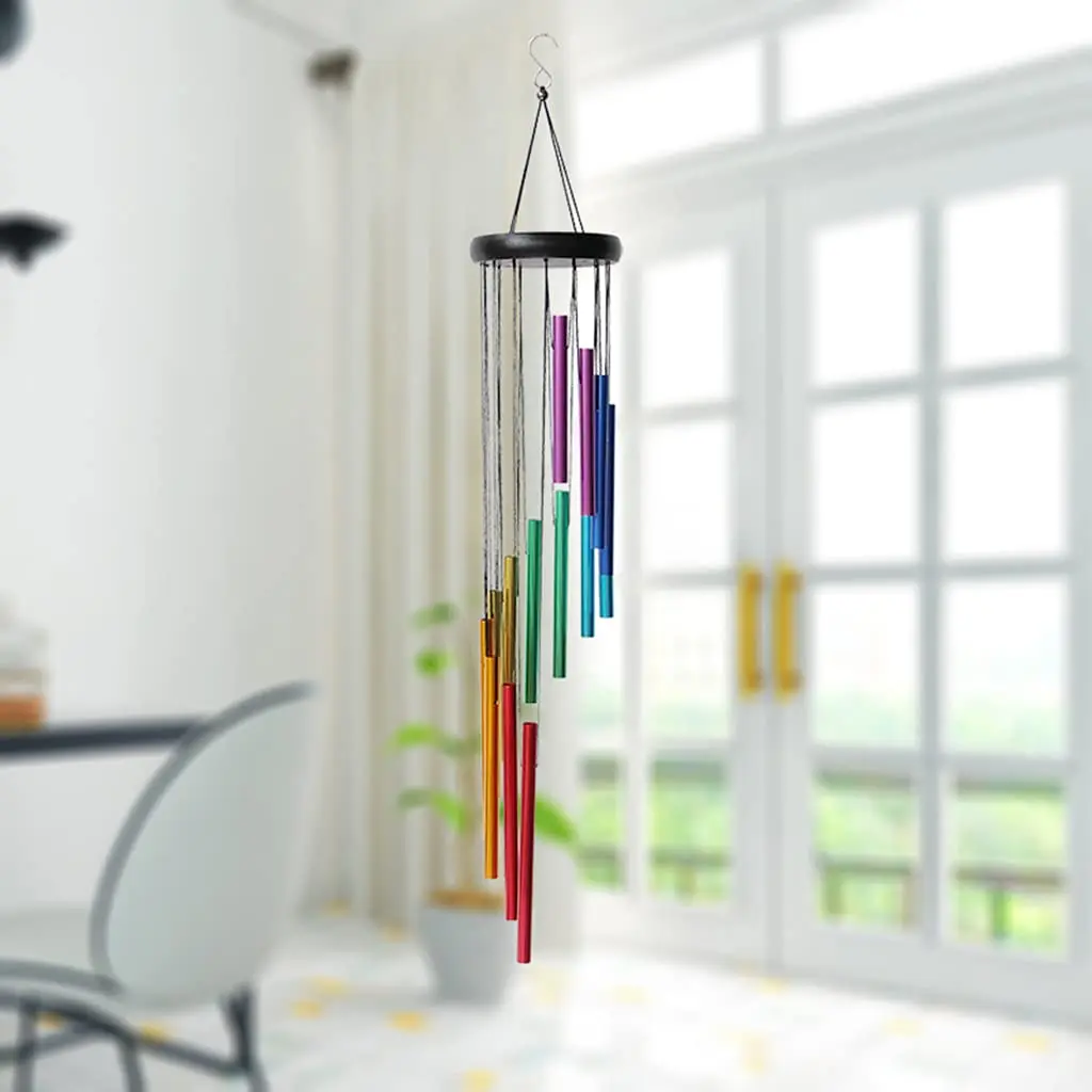 Beautiful and Soothing Musical Wind Chime with 12 Tubes and Bells - Perfect for Relaxation and Meditation