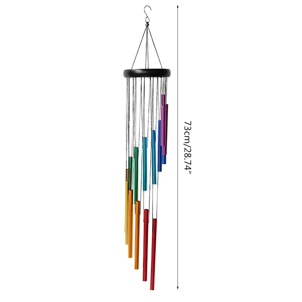 Beautiful and Soothing Musical Wind Chime with 12 Tubes and Bells - Perfect for Relaxation and Meditation