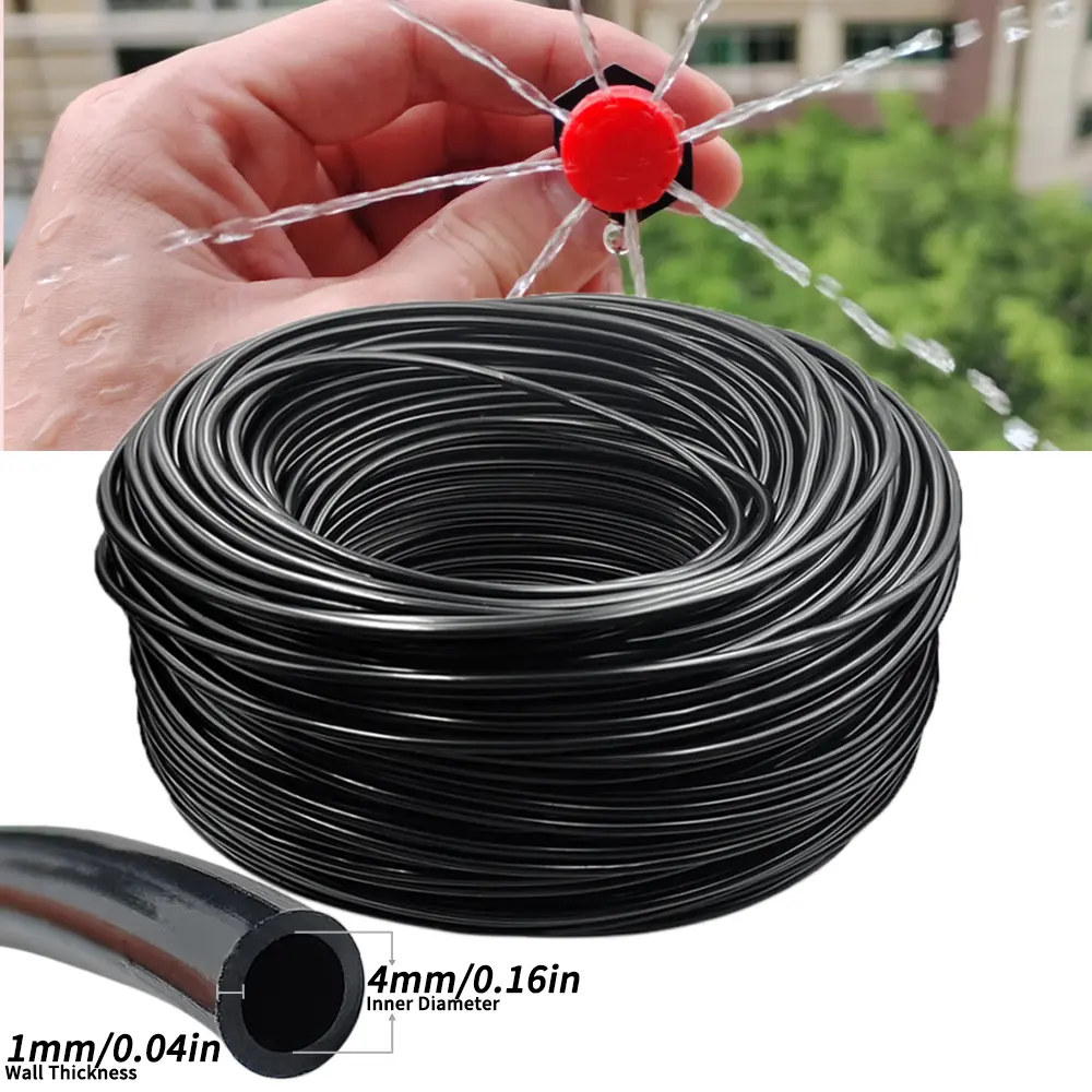 15M-25M Micro Drip Watering Kit Garden DIY Automatic Irrigation System & Adjustable Dripper 4/7'' Hose for Greenhouse