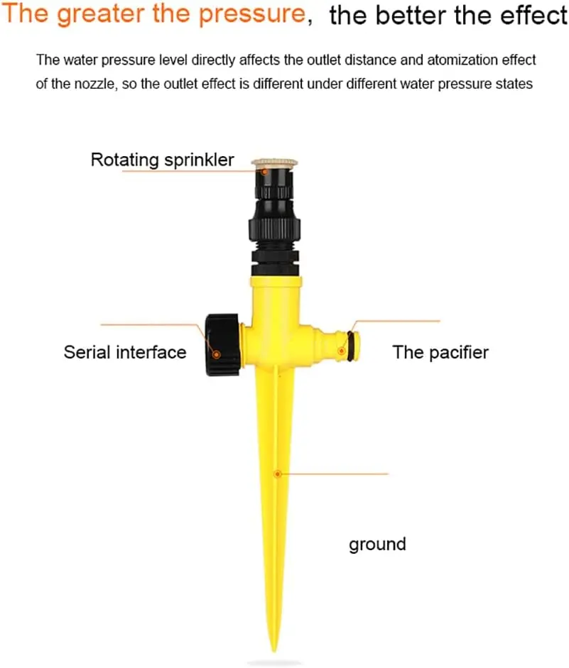 360° Rotation Automatic Garden Sprinkler - Perfect For Lawns,Farms,And Greenhouses!