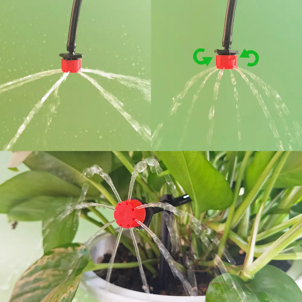 15M-25M Micro Drip Watering Kit Garden DIY Automatic Irrigation System & Adjustable Dripper 4/7'' Hose for Greenhouse