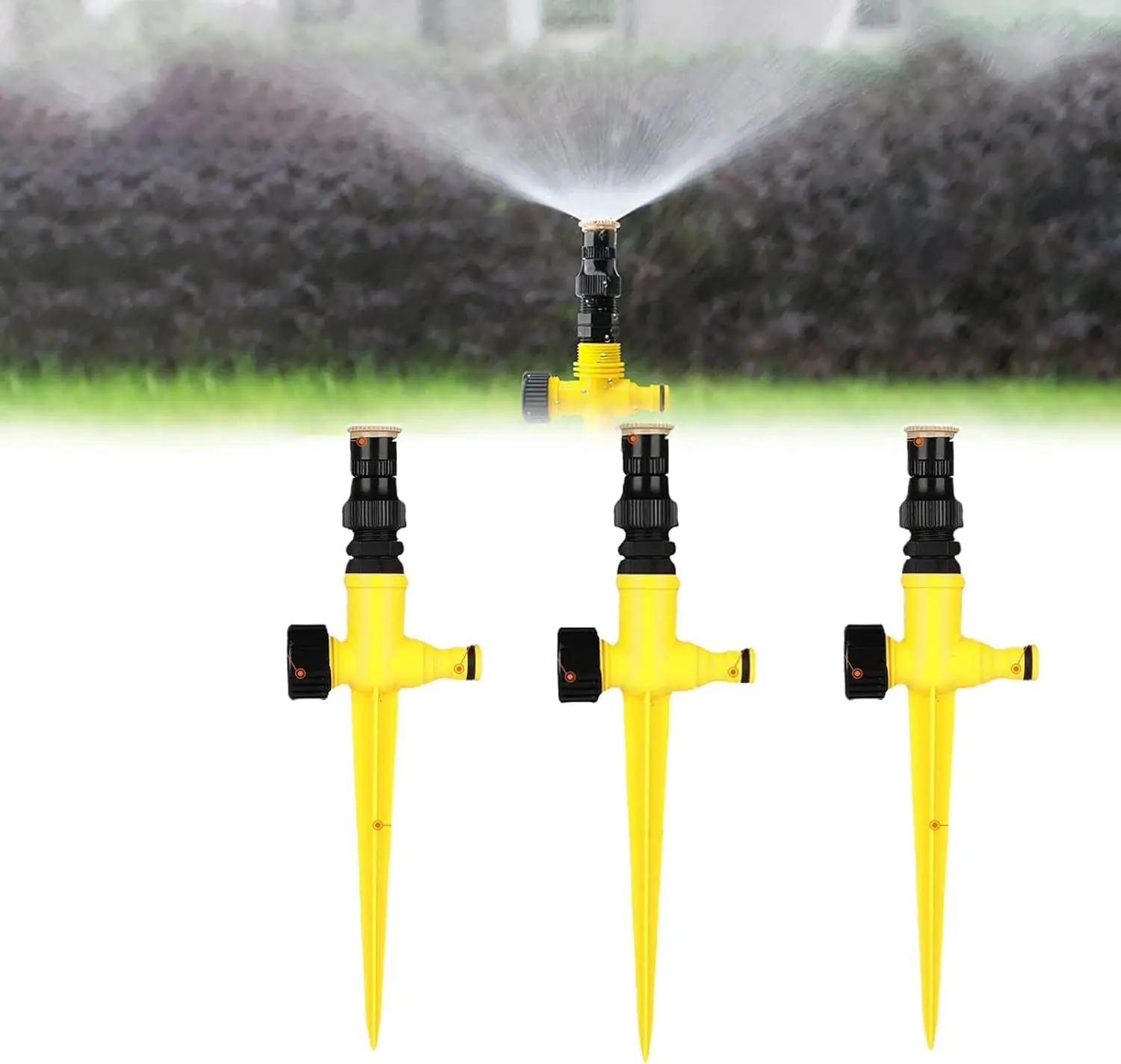 360° Rotation Automatic Garden Sprinkler - Perfect For Lawns,Farms,And Greenhouses!