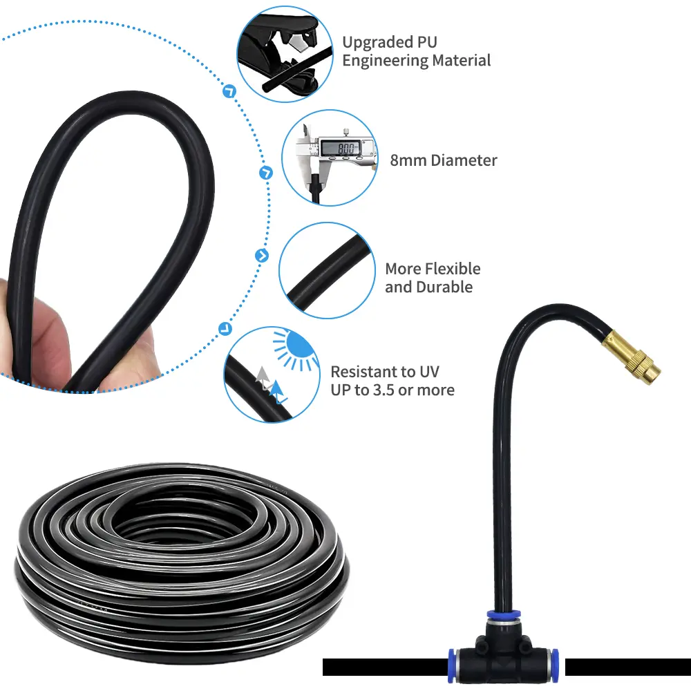 5-20M Universal Automatic Irrigation Sprinkler Kit Rotating Copper Nozzle Garden Balcony Atomization Sprinkler Watering Kits