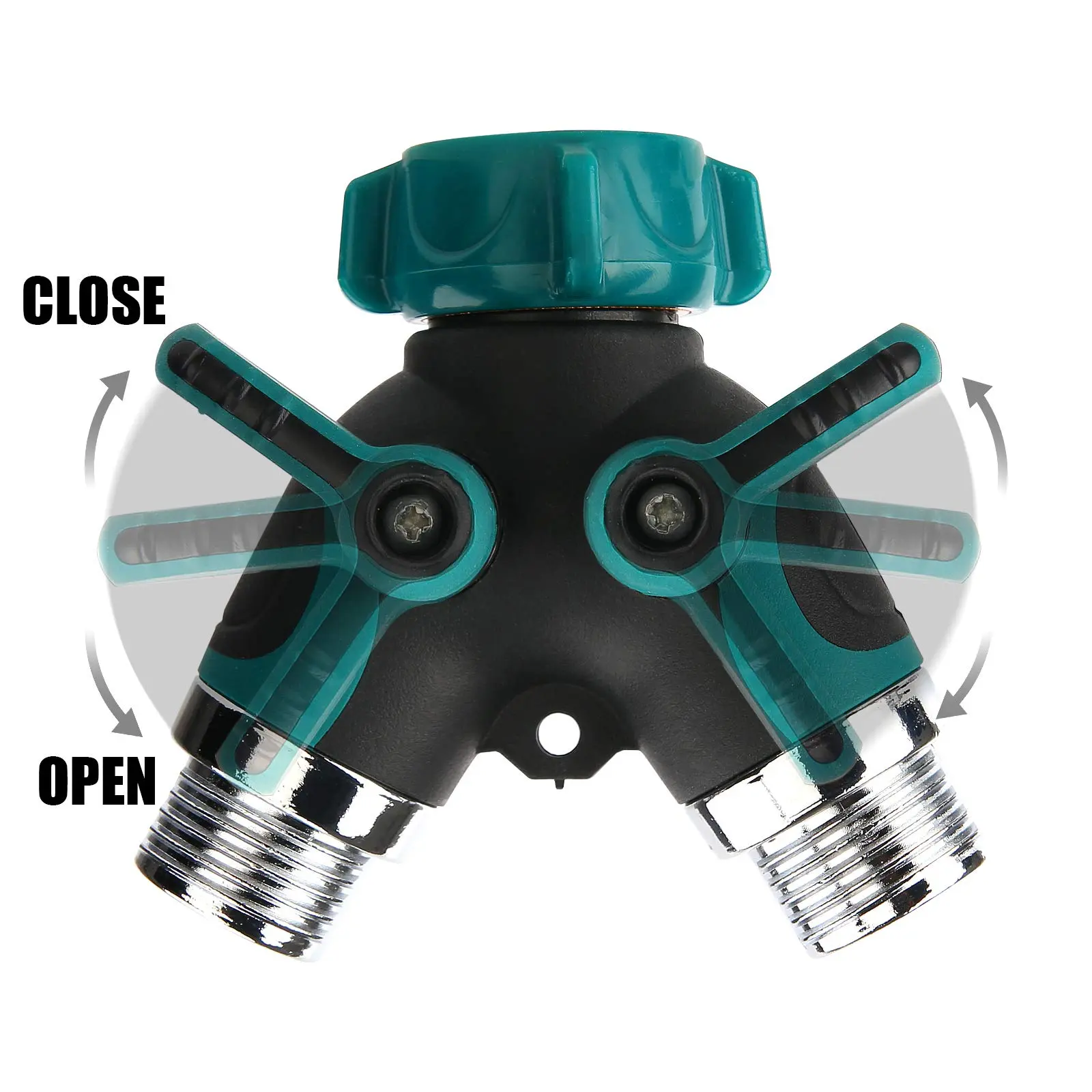 Y-Type Zinc Alloy Hose Splitter Double Way Joint One Split Two Faucet Diverter Garden Accessories Internal Thread Water-Diverter