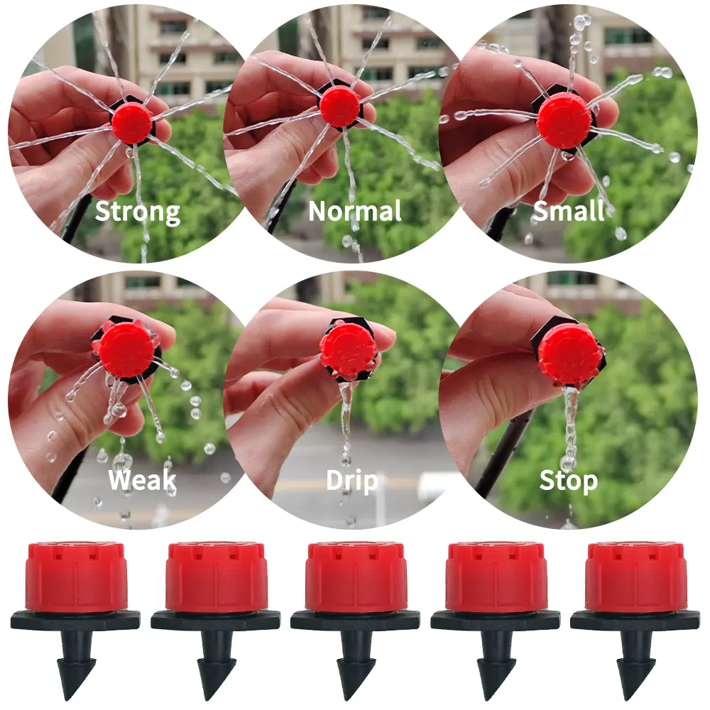 5-50M Garden Drip Irrigation Automatic Watering System Kit 1/4'' Nozzles for Bonsai Pot Plant Lawn Flower Vegetable Greenhouse