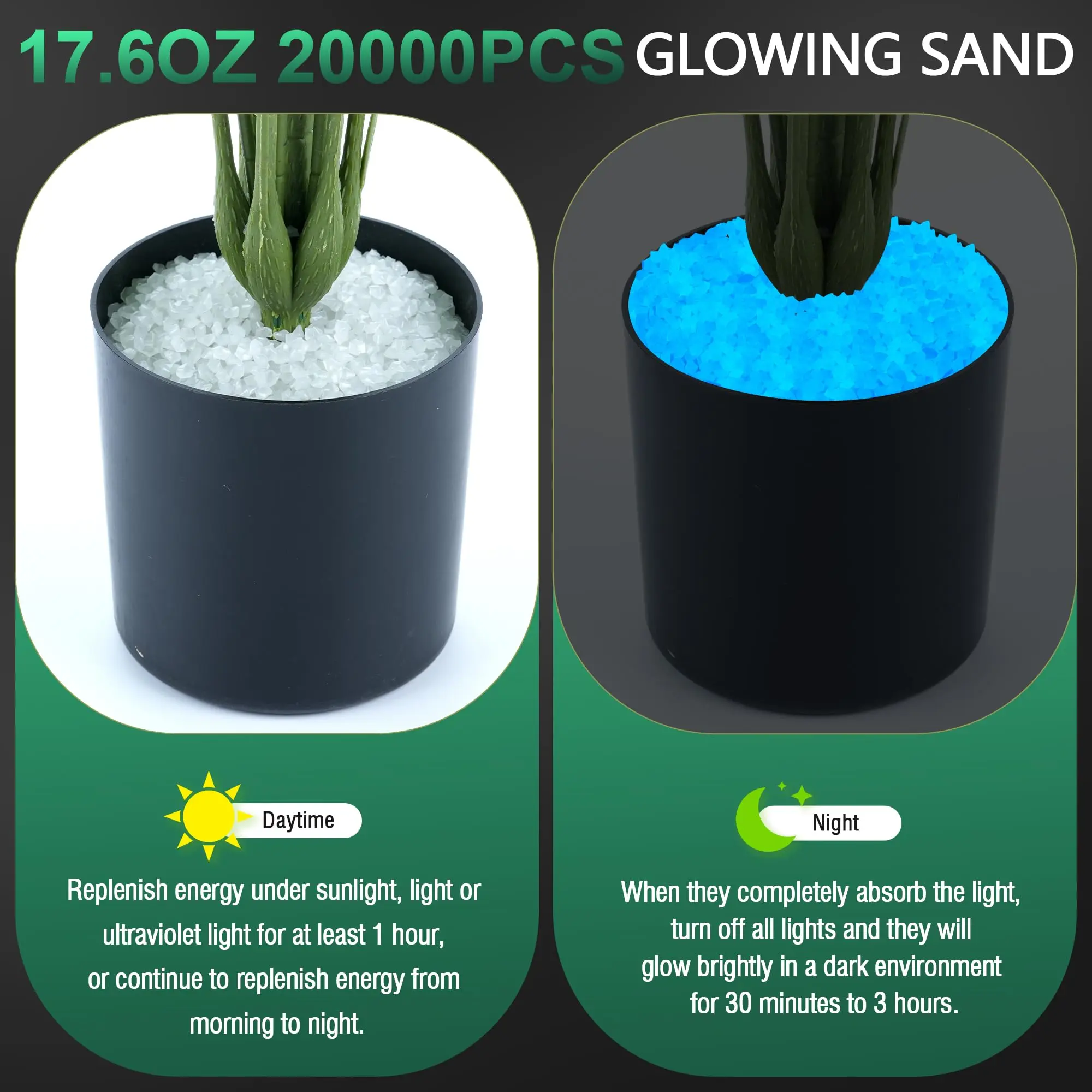 1000pcs 3-5mm Luminous Sand Glow In Dark Pebbles Stone Home Garden Yard Outdoor Path Lawn Decorations Fish Tank Aquarium Decor