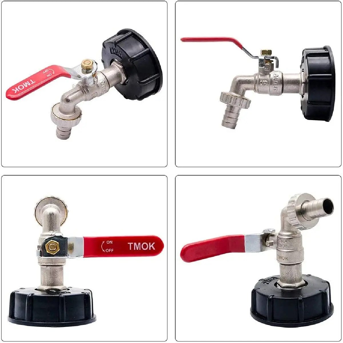 S60x6 Coarse Thread IBC Tank Tap Connecter X 1/2'' 3/4'' Water Coupling Adapter 1000L Garden Home Replacement Valve Fitting