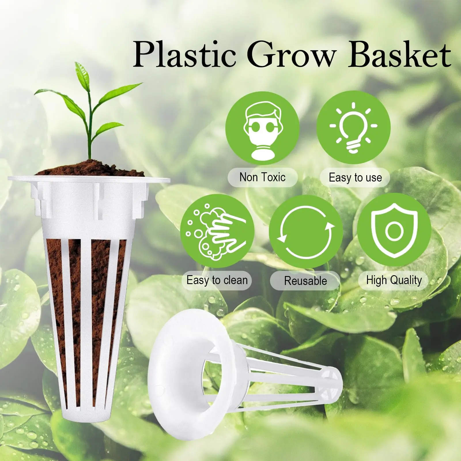 120pcs Hydroponic Garden Accessories Pod Kit Including Grow Baskets Transparent Insulation Lids Plant Grow Sponges Labels For Se