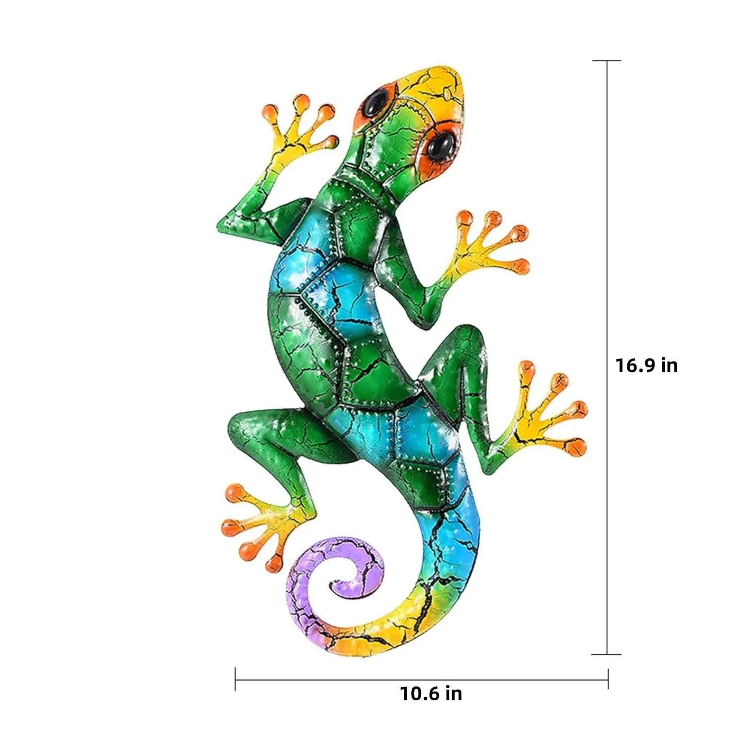 Metal Gecko Yard Garden Decoration for Outdoor Statues Home-garden Wall Decor Miniature Accessories Sculpture Lizard Ornaments