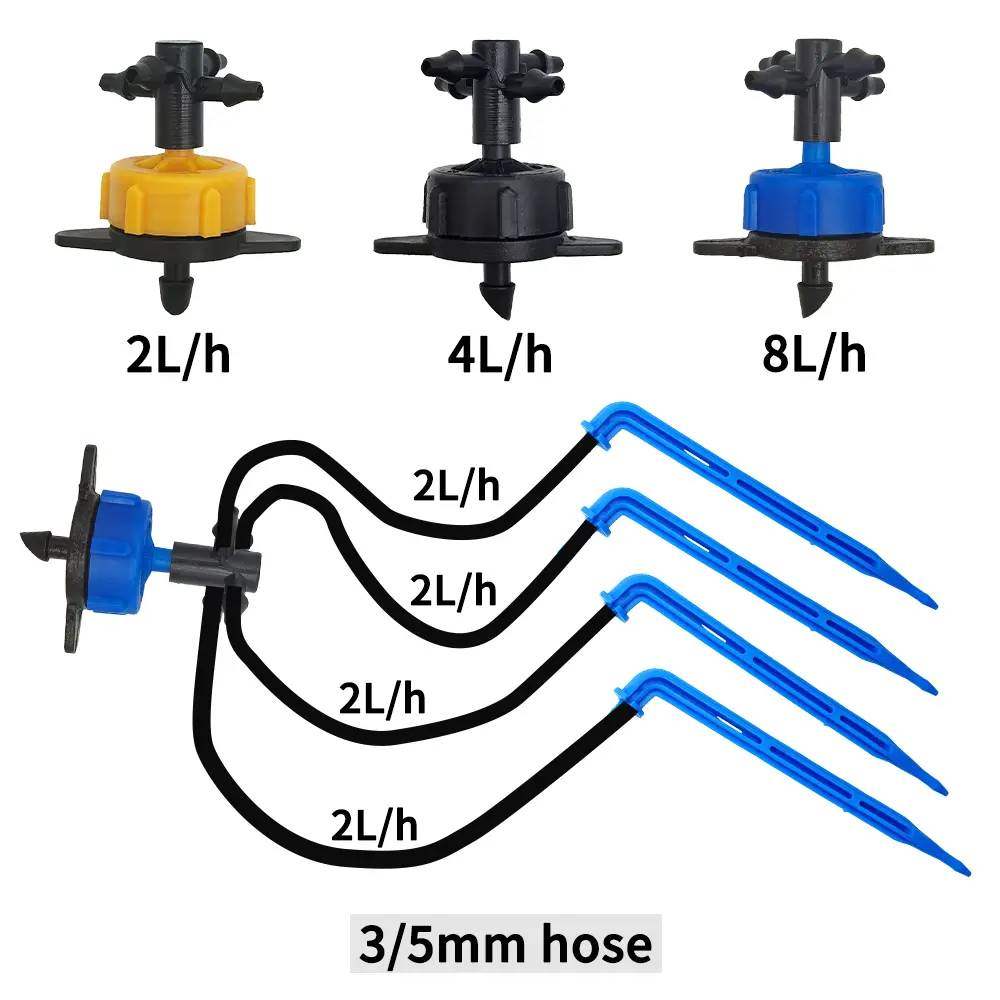 Garden Automatic Watering System Drip Irrigation 4-Way 3/5mm 2-Way Drip Arrow Transmitter Potted Plant 10/20set Greenhouse