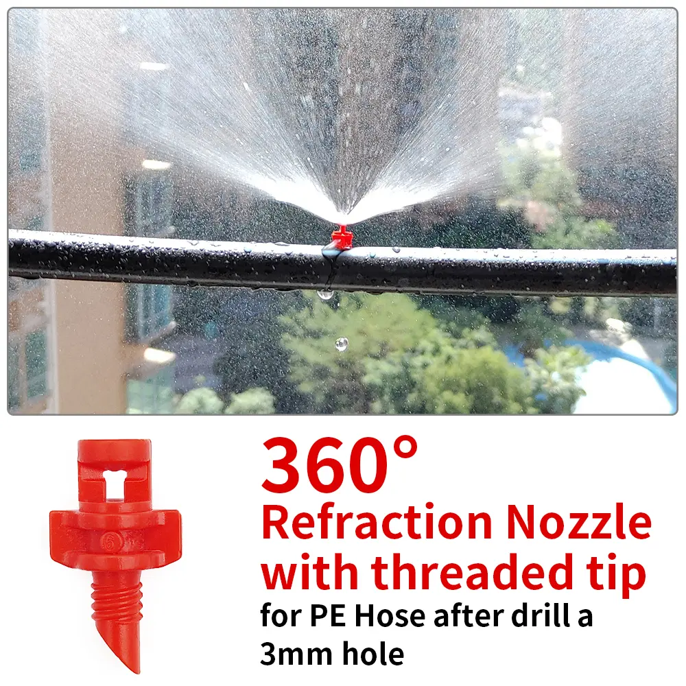 80Pcs 90/180/360 Degree Misting Sprinkler Adjustable Control Valve Switch for Greenhouse Fruit Tree and Plant Watering System