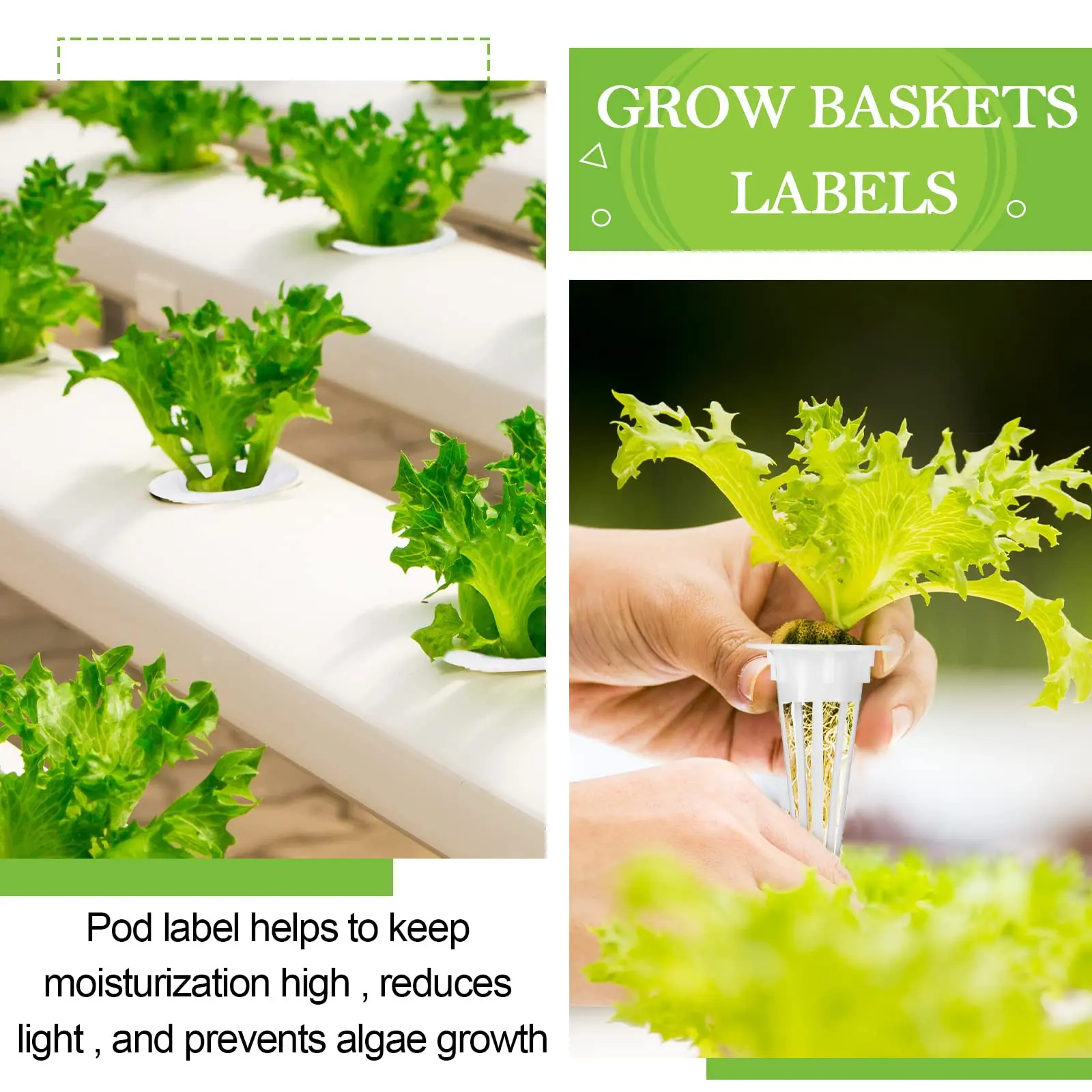 120pcs Hydroponic Garden Accessories Pod Kit Including Grow Baskets Transparent Insulation Lids Plant Grow Sponges Labels For Se
