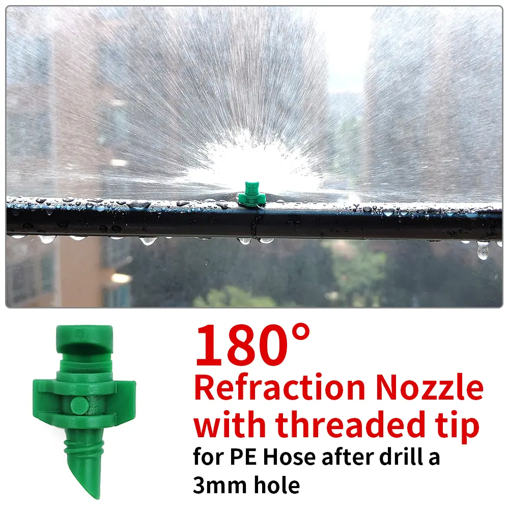 80Pcs 90/180/360 Degree Misting Sprinkler Adjustable Control Valve Switch for Greenhouse Fruit Tree and Plant Watering System