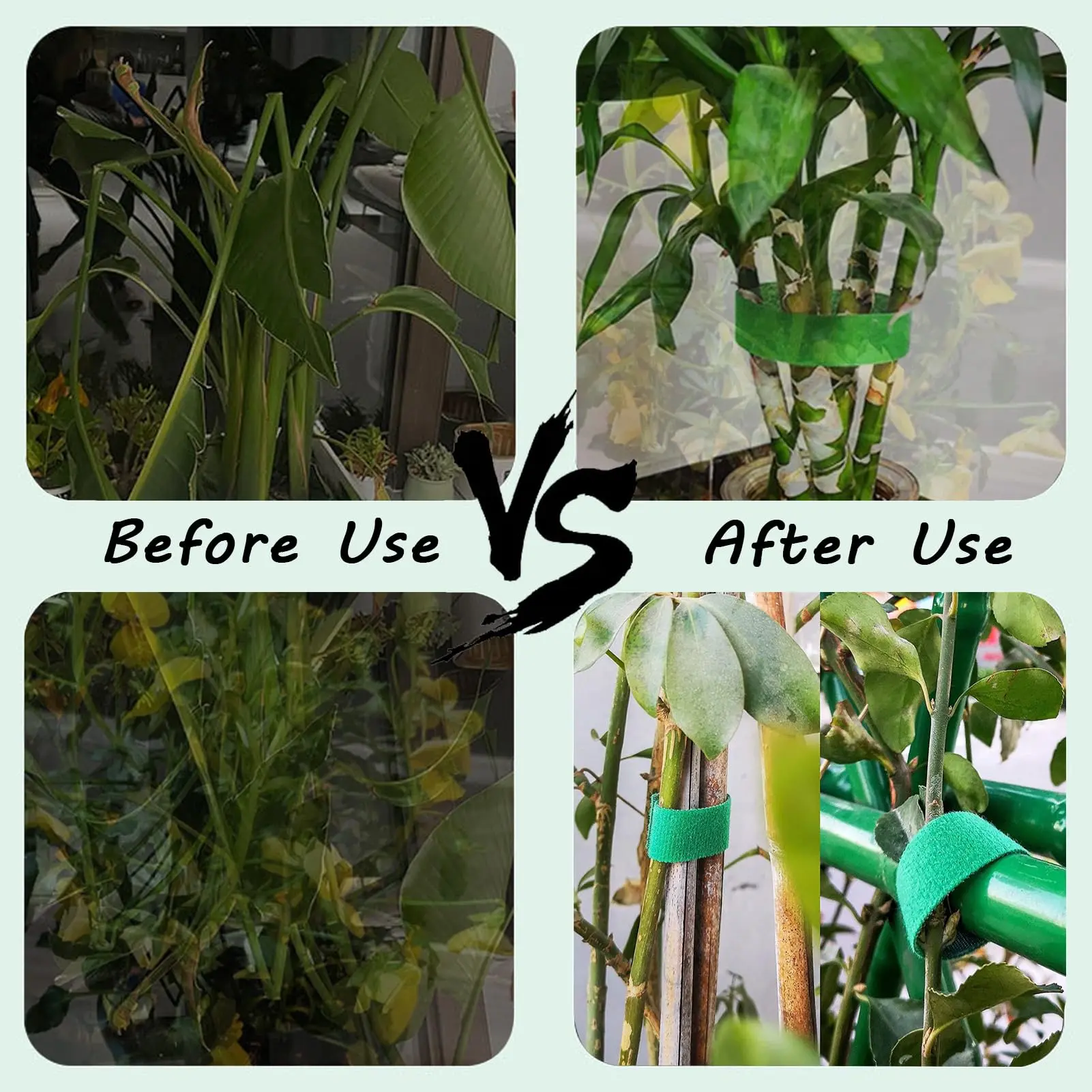 5M Nylon Plant Bandage Tie Reusable Plant Hook Loop Ties Green Fastener Tape Bamboo Cane Wrap Support Home Garden Accessories