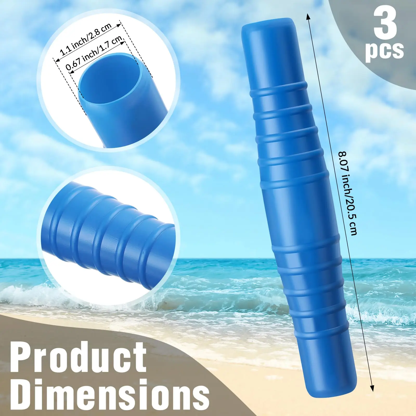 2pcs PVC Pool Hose Coupling For 1-1/4" And 1-1/2" Filter Connection Hoses Swimming Pool Vacuums Cleaning Accessories