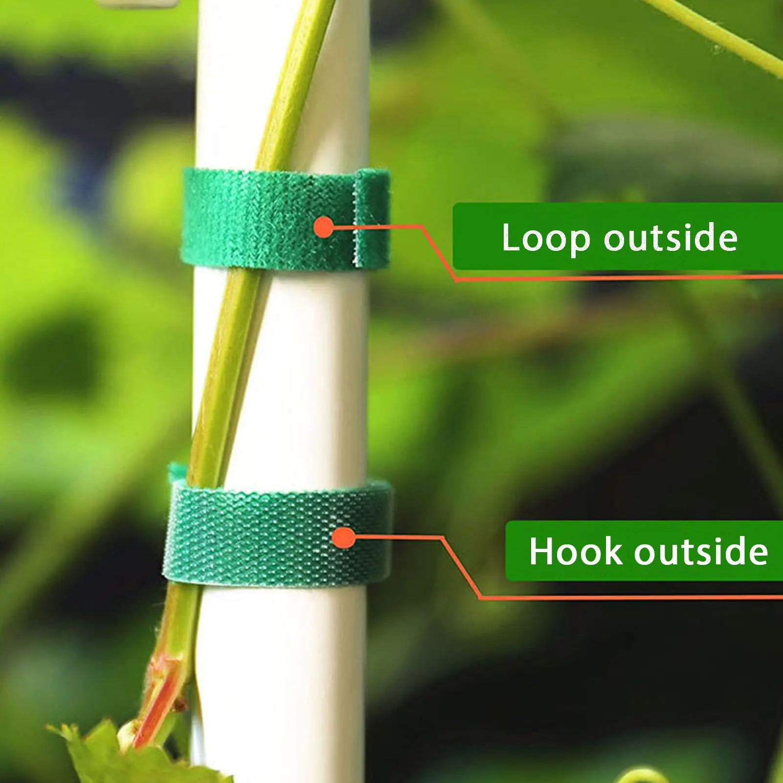 5M Nylon Plant Bandage Tie Reusable Plant Hook Loop Ties Green Fastener Tape Bamboo Cane Wrap Support Home Garden Accessories