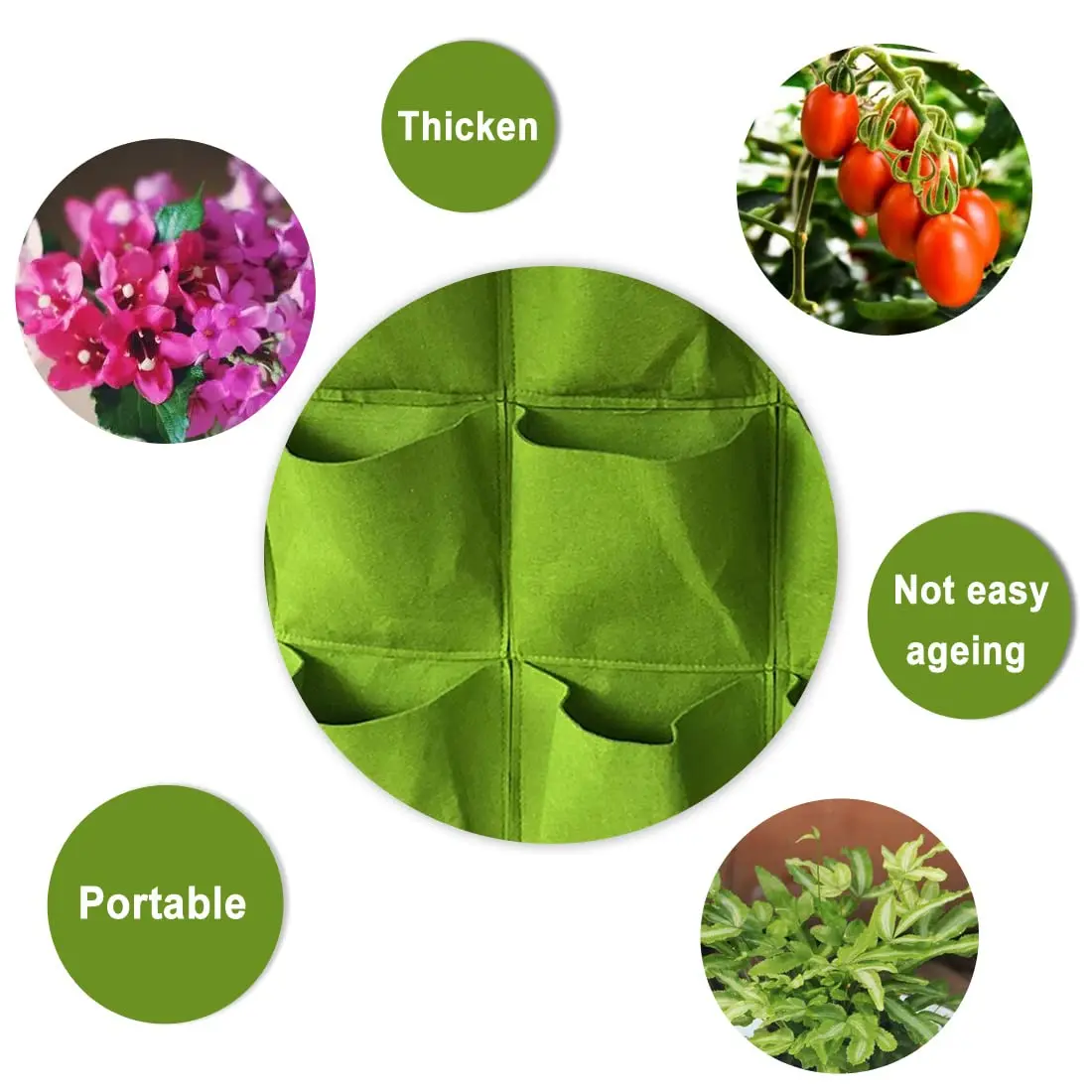 NEW Wall Hanging Pockets Planting Bags Flower Pot Home Garden Grow Bag Garden Planter Vertical Suculentas Plant Pot Home Decor