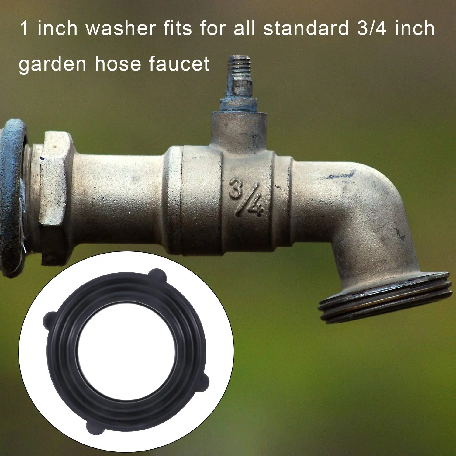 50pcs Hose Washers Rubber Washers Seals, Fit All Standard 3/4" Garden Shower Hose And Water Faucet Fittings, Garden