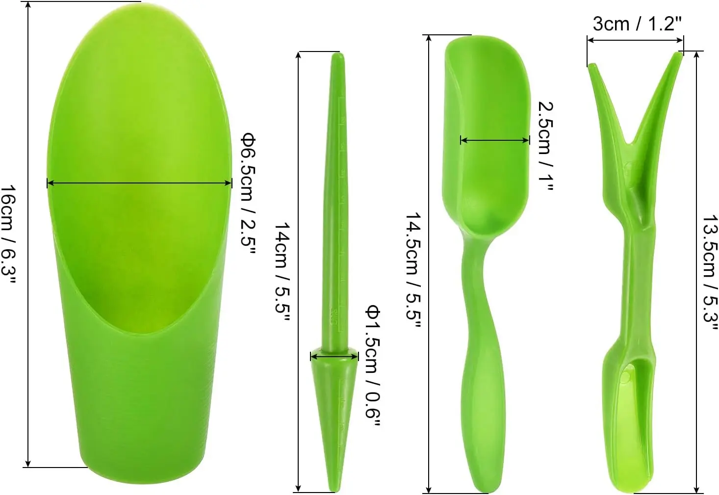 4pcs/set, Plastic Durable Bucket shovel Potted Cultivation cylinder MeatPlant soil shovel Garden Tools Mini Garden Planting Tool
