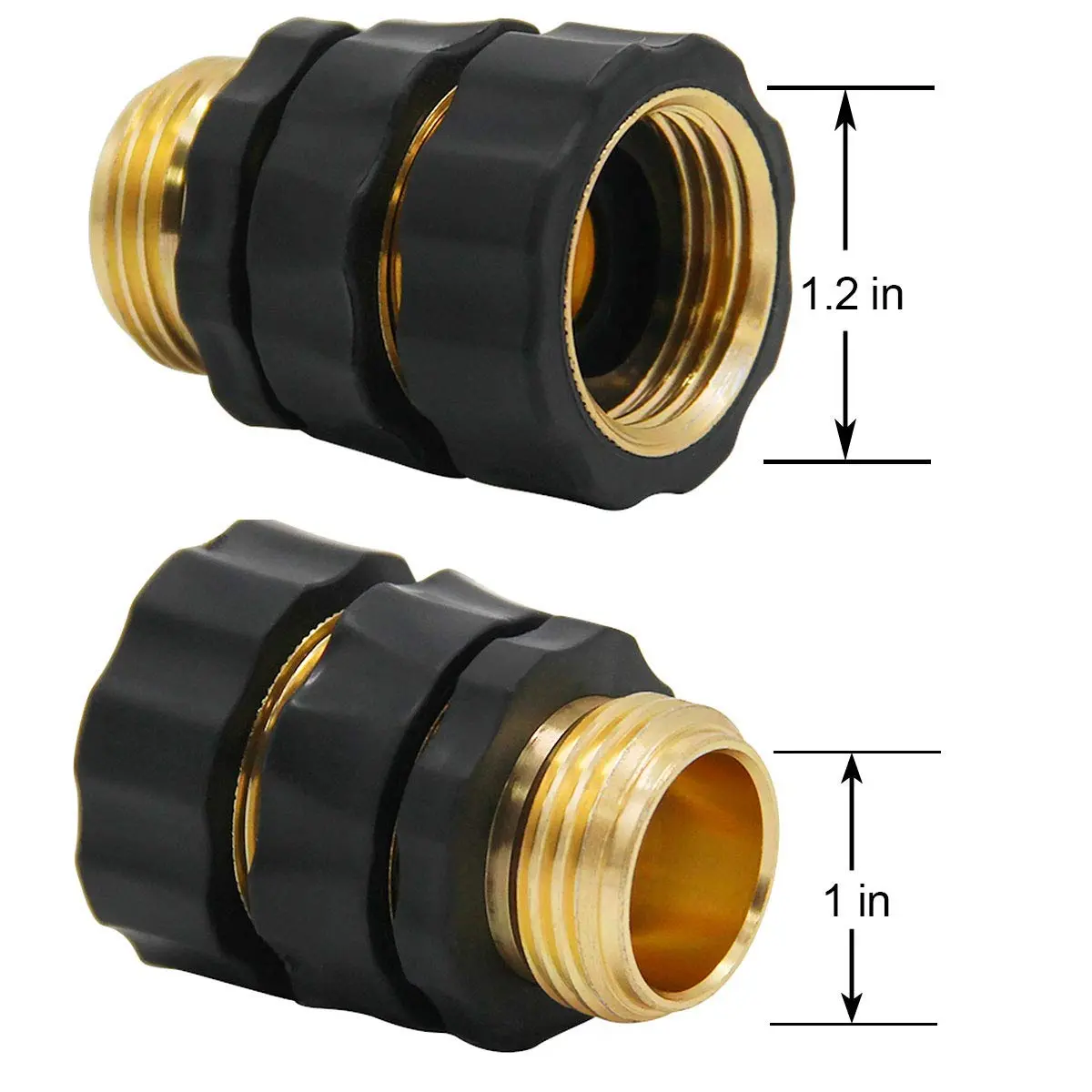 1set Garden Hose Quick Release connect coupler, Metal Hose Fitting Quick Connector 3/4" GHT Male and Female Adapter Garden Water
