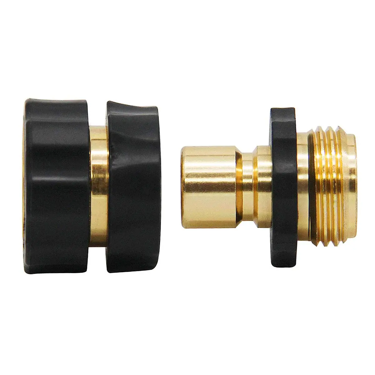 1set Garden Hose Quick Release connect coupler, Metal Hose Fitting Quick Connector 3/4" GHT Male and Female Adapter Garden Water