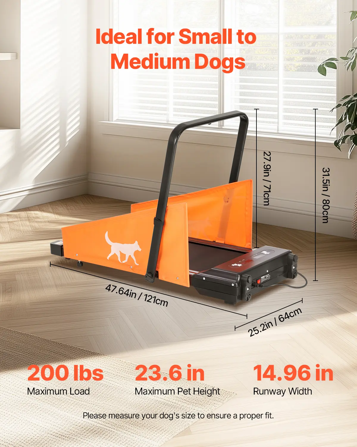 SucceBuy Dog Treadmill for Medium Dogs Electric Dog Running Machine with LCD Display Screen Foldable U Shaped Bar for Exercise