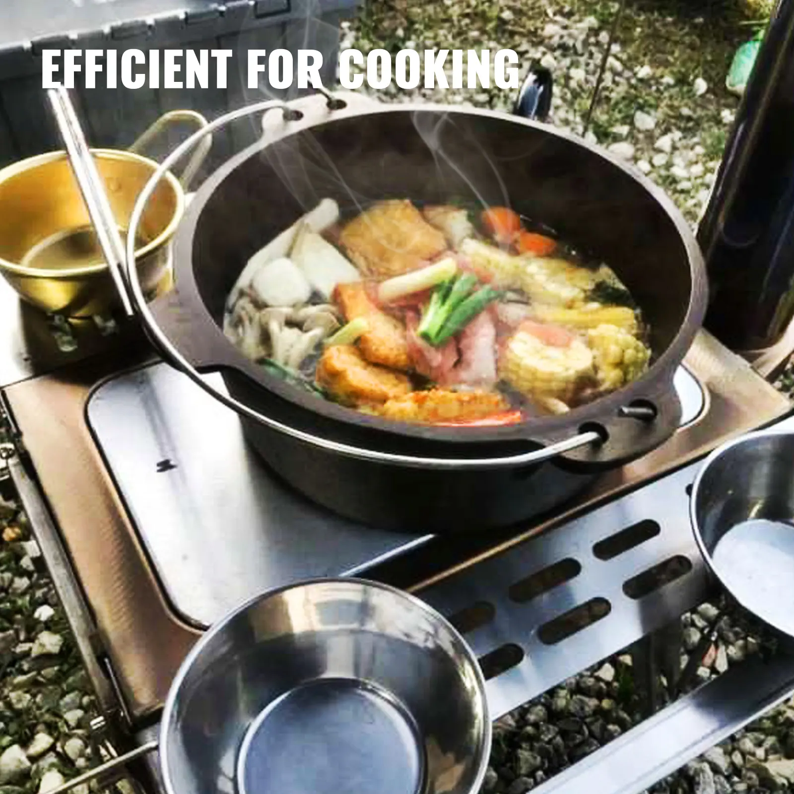 SucceBuy Tent Wood Stove 304 Stainless Steel W/Folding Pipe Wood Stove Multipurpose Camping Tent Heating Stove Outdoor Survival