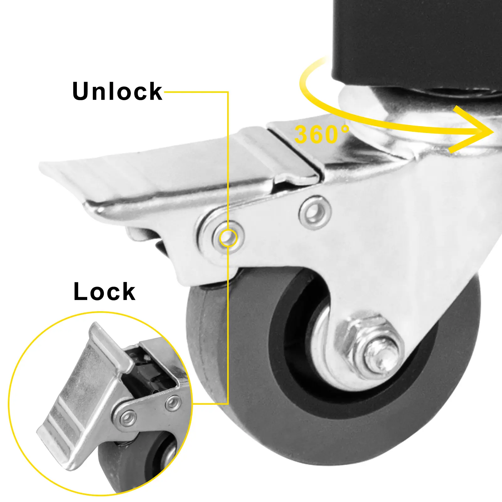 SucceBuy Single Folding Security Gate 48" x 37" Steel Scissor Accordion Security Gate Flexible Expanding w/ Smooth Rolling Wheel