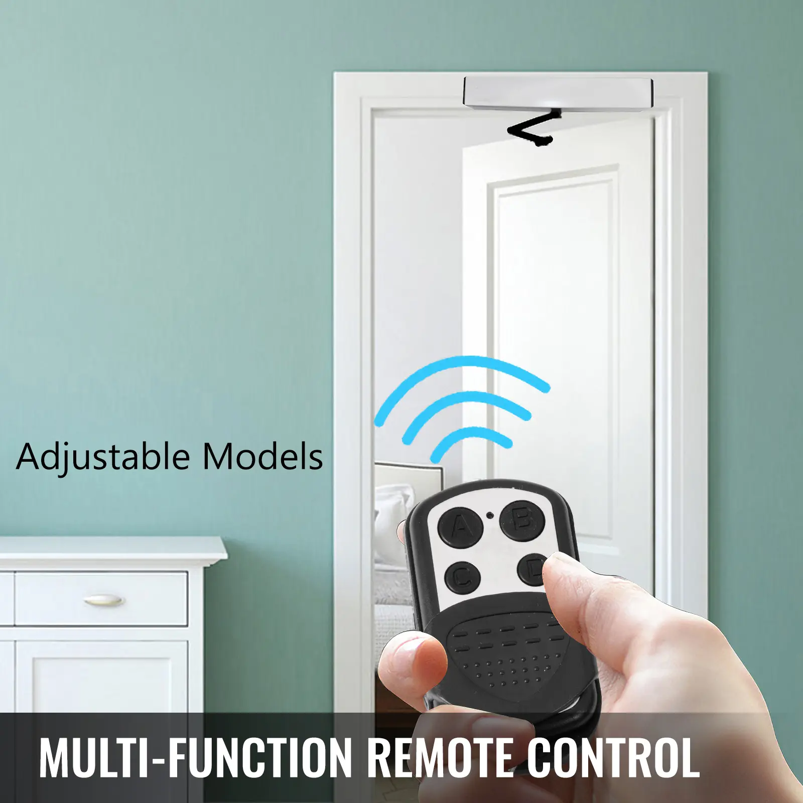SucceBuy Automatic Door Opener Kit 120° Opening Hotel Office Door Operator 50W Auto Sliding Pocket Door Closer Swing Door Opener
