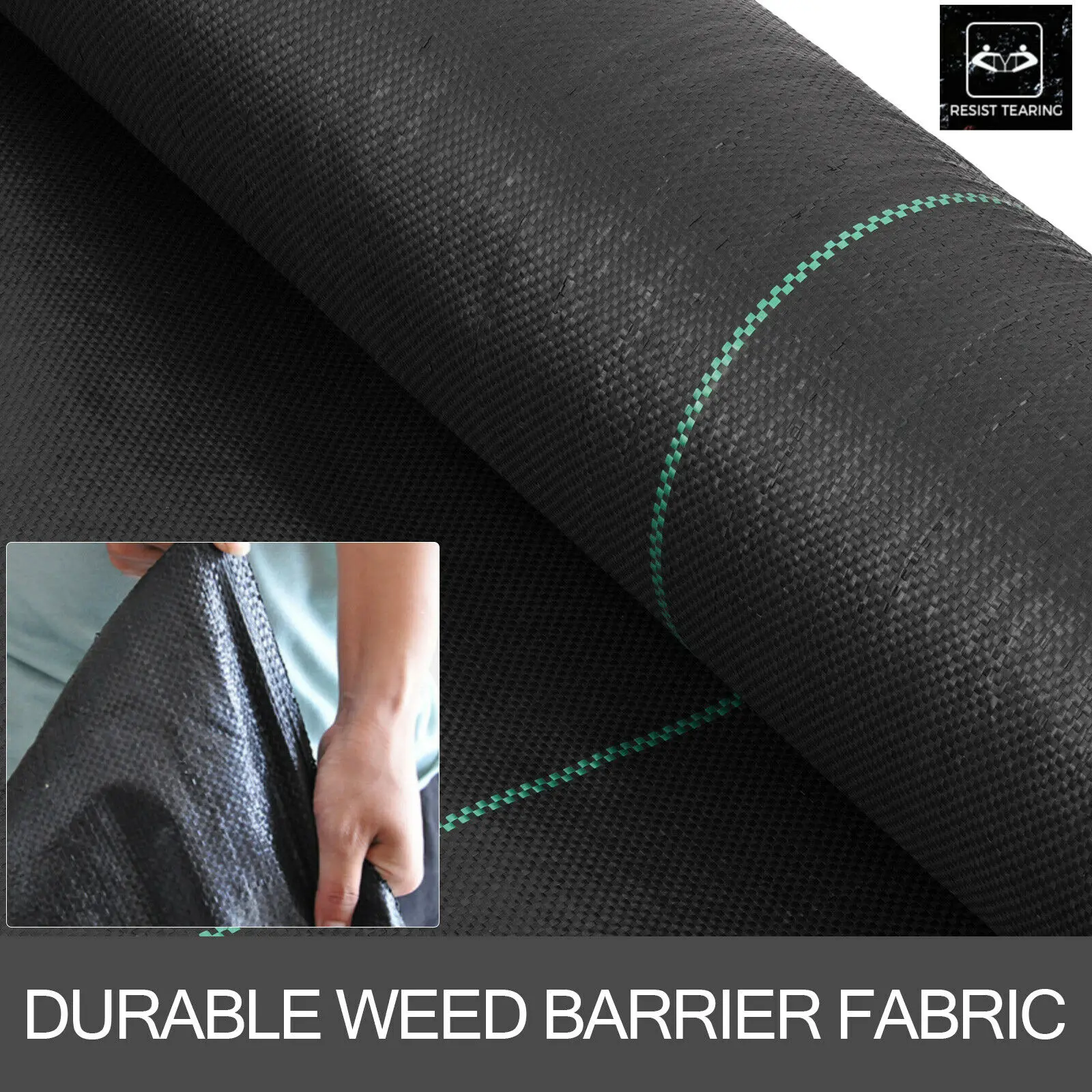SucceBuy Landscape Fabric 3x300/6x250/4x300Ft Weed Barrier Geotextile Fabric Heavy Duty Landscape Ground Cover Weed Control