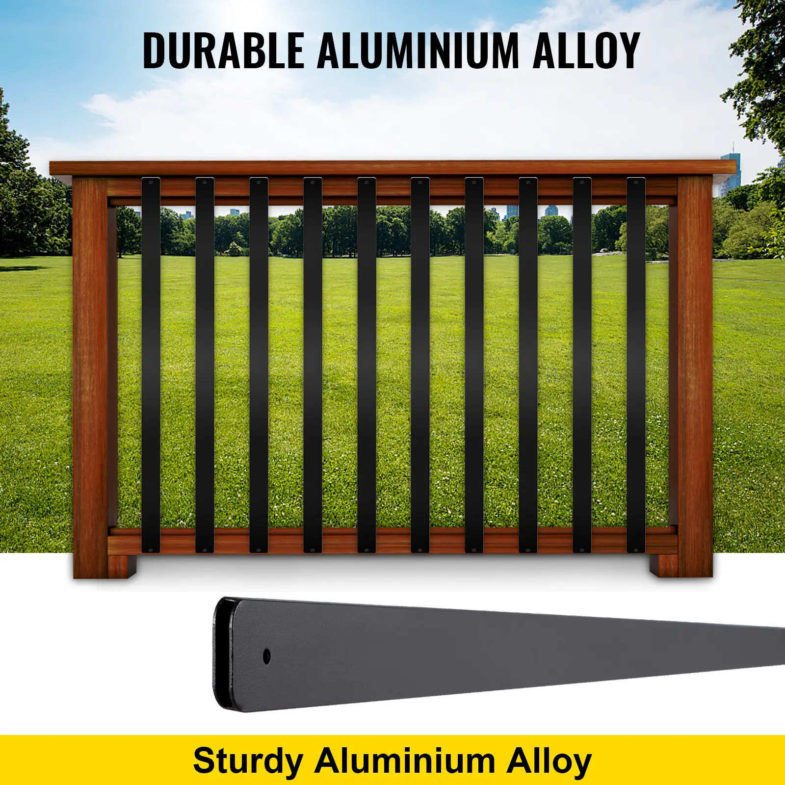 SucceBuy Deck Balusters Metal Deck Spindles 16/51/26/101/61/76 Pack 29.5"/ 32.25" /26 in/32 in/36 inAluminum Alloy Railing