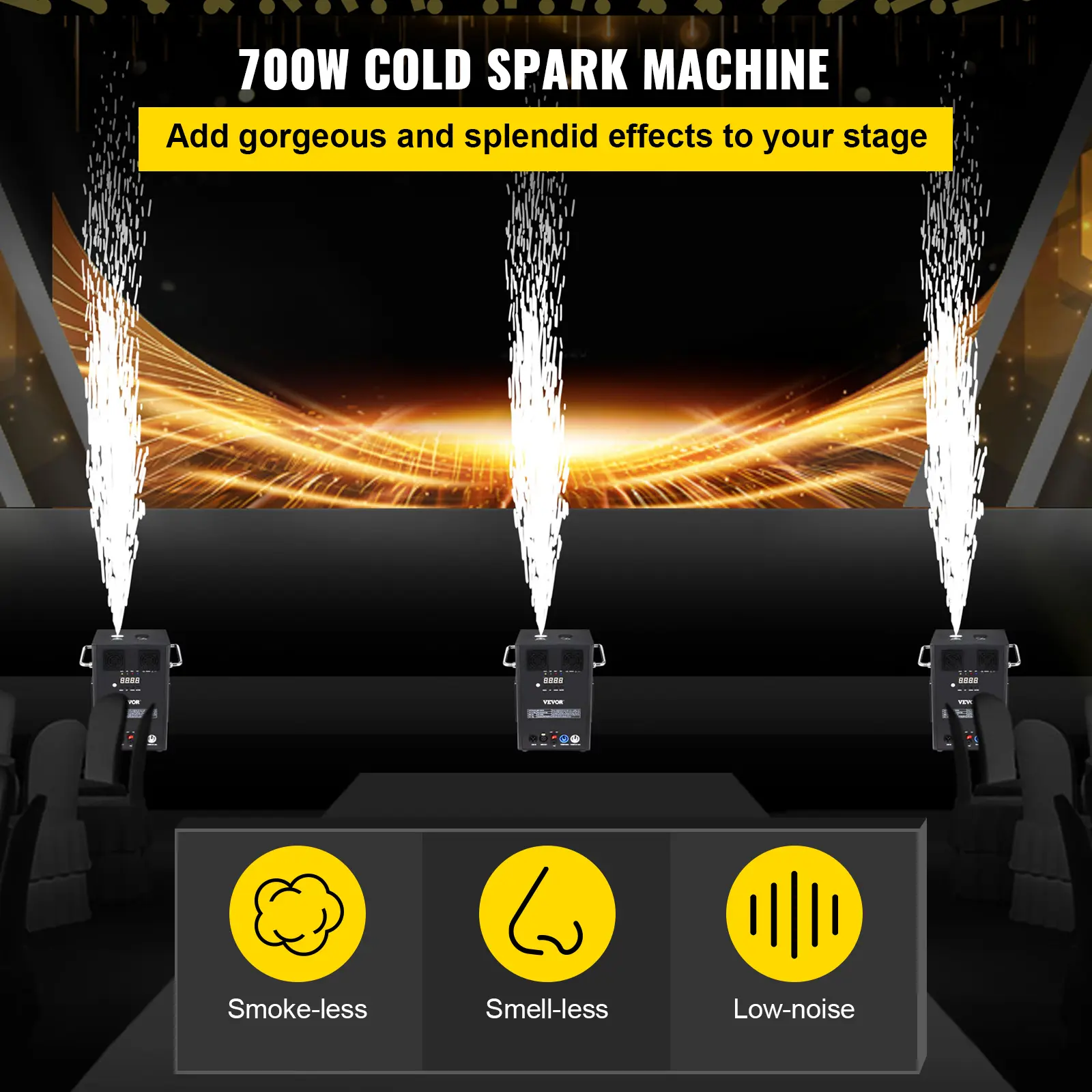 SucceBuy Large Stage Equipment Effect Machine Stage Lighting Wireless Remote Control Equipment Machine for Wedding Musical Show