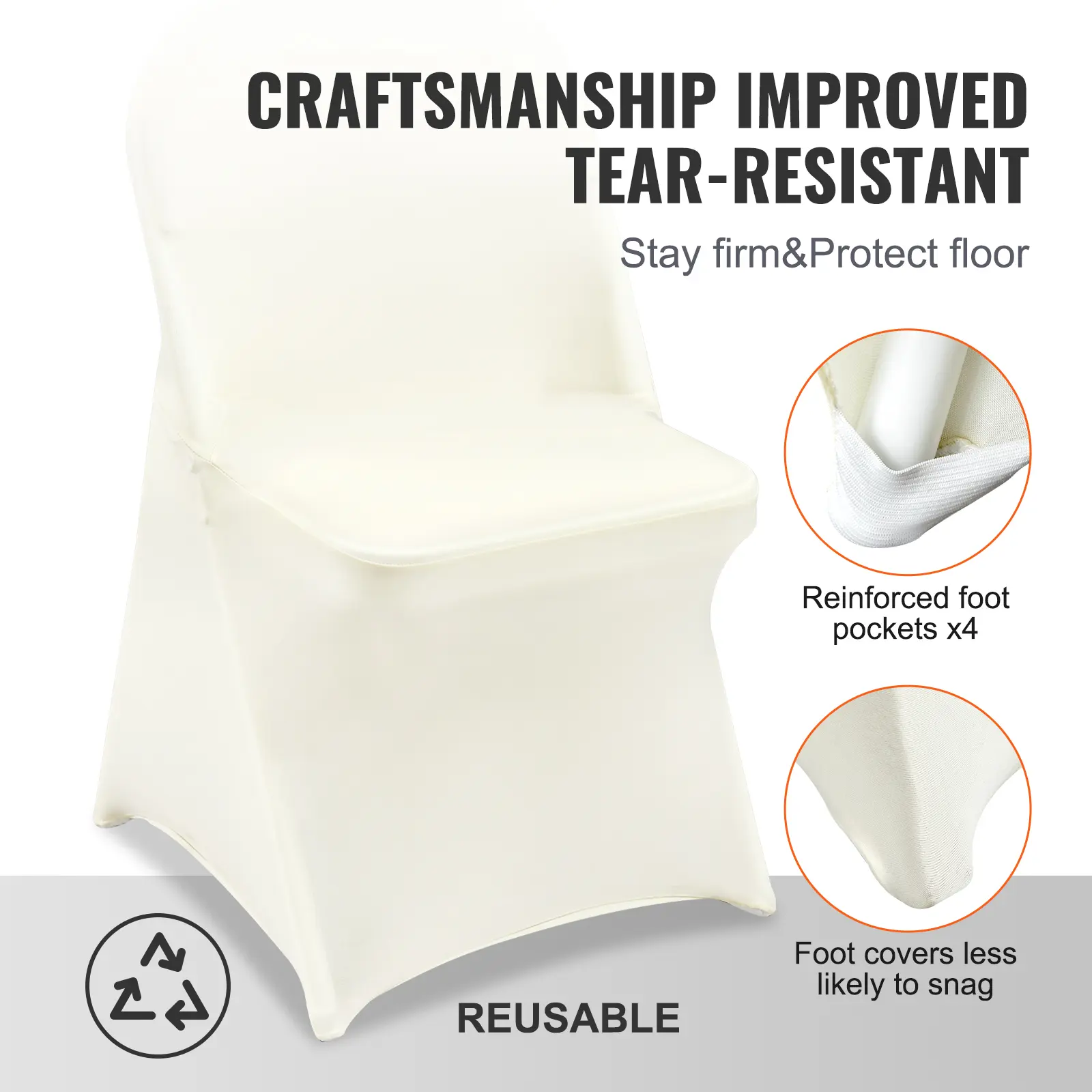 SucceBuy 30/50pcs Spandex Wedding Chair Cover Washable Protective Slipcovers for Wedding Holiday Banquet Universal Chair Cover