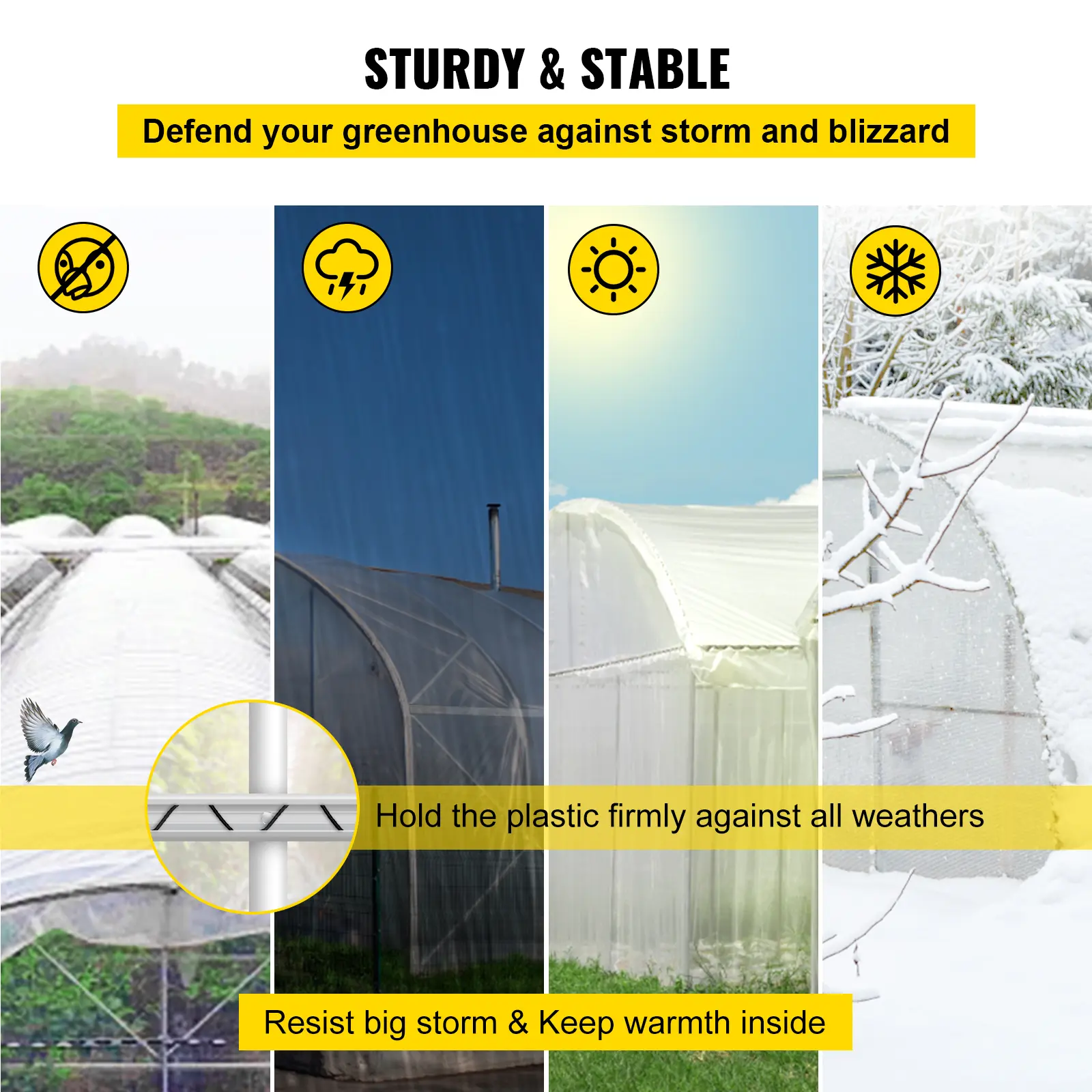 SucceBuy 20pcs Greenhouse Swinging Aluminum Wire Latch Channel 6.56ft Spring Lock Wiggle Wire and Lock Channel w/Screws