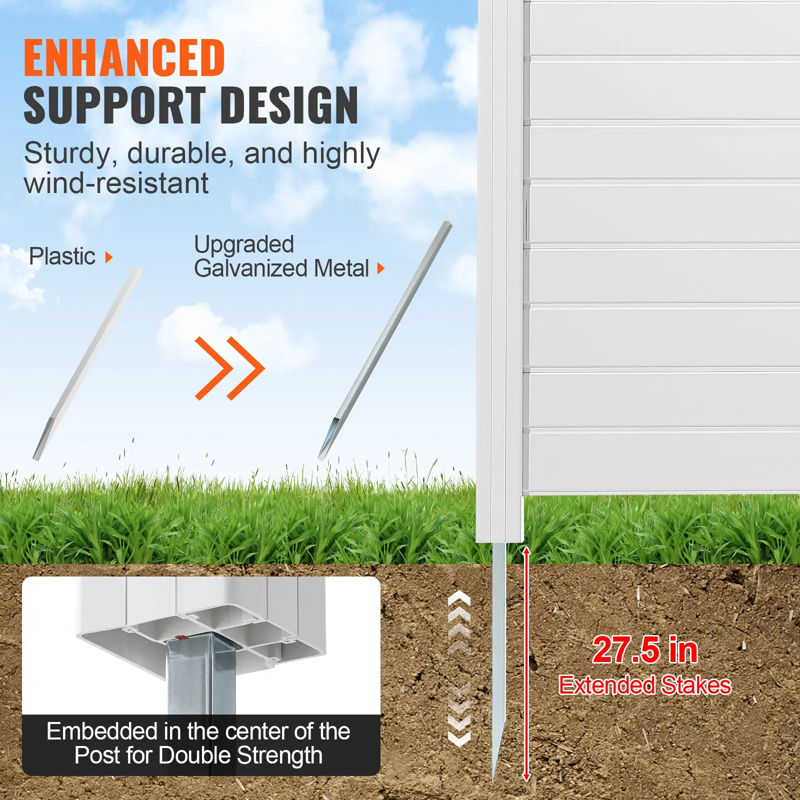 SucceBuy Outdoor Privacy Screens Air Conditioner Fence Pool Equipment Enclosure Perfect to Enclose Trash Can and AC Units 4Panel
