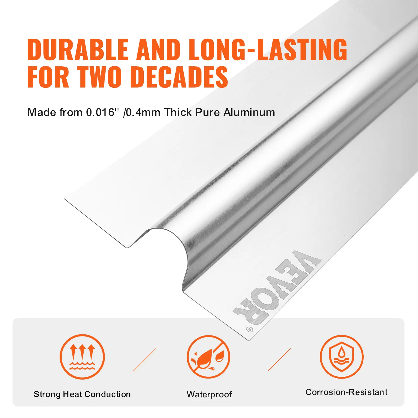 SucceBuy PEX Heat Transfer Plates Radiant Heat Plates Pipe Durable Aluminum Install Underfloor Tubing Plates for Wooden Floors