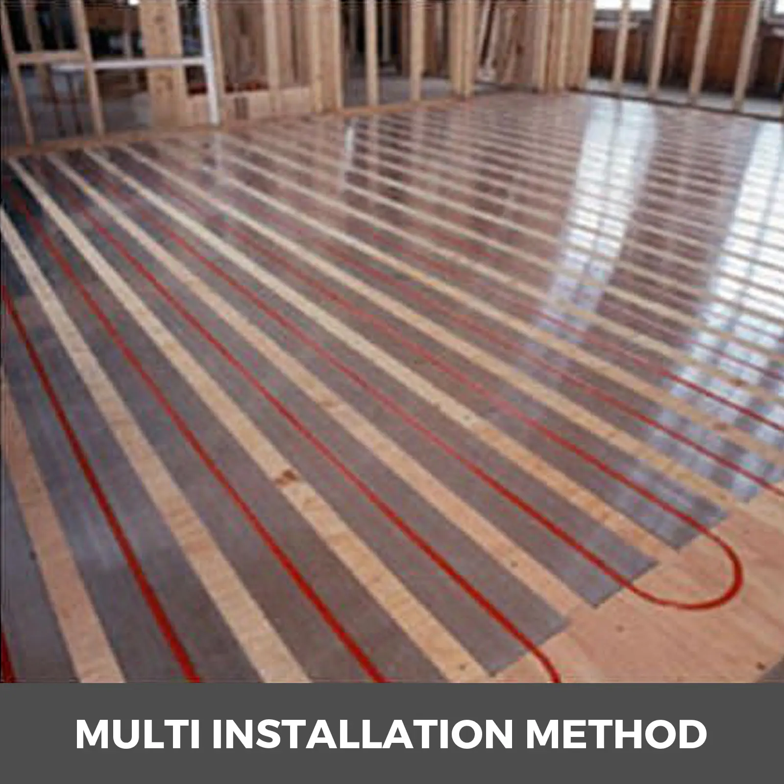 SucceBuy 50-300Pcs Heat Transfer Plate 4Ft PEX Tube On Radiant Floor Heating System Aluminum U-Shaped Channel Cuttable Plate