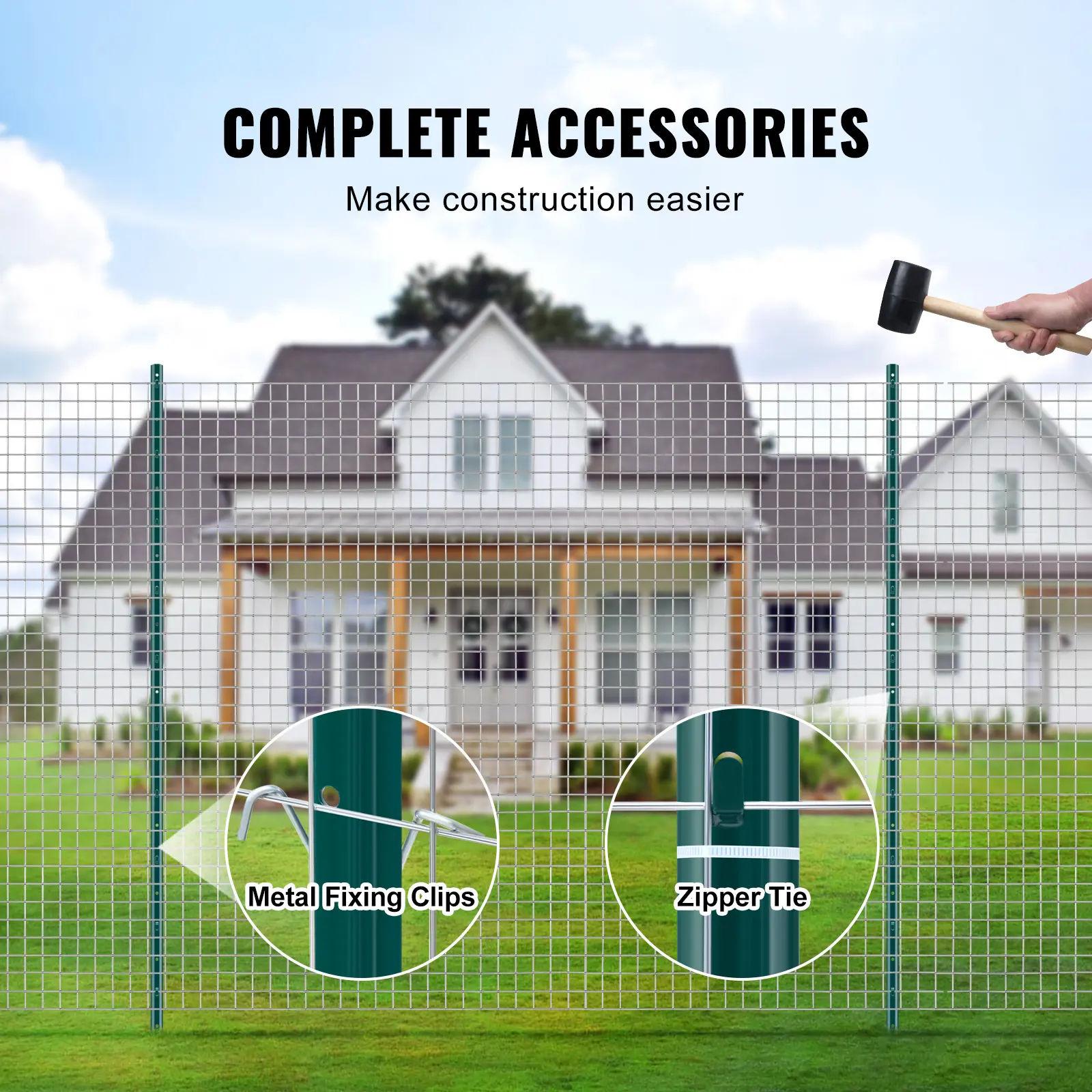 SucceBuy Fence Post T-Post Heavy Duty Metal Fence Post Sturdy Steel Fence Stakes for Garden Yard Lawn Farms Outdoor Wire Fencing