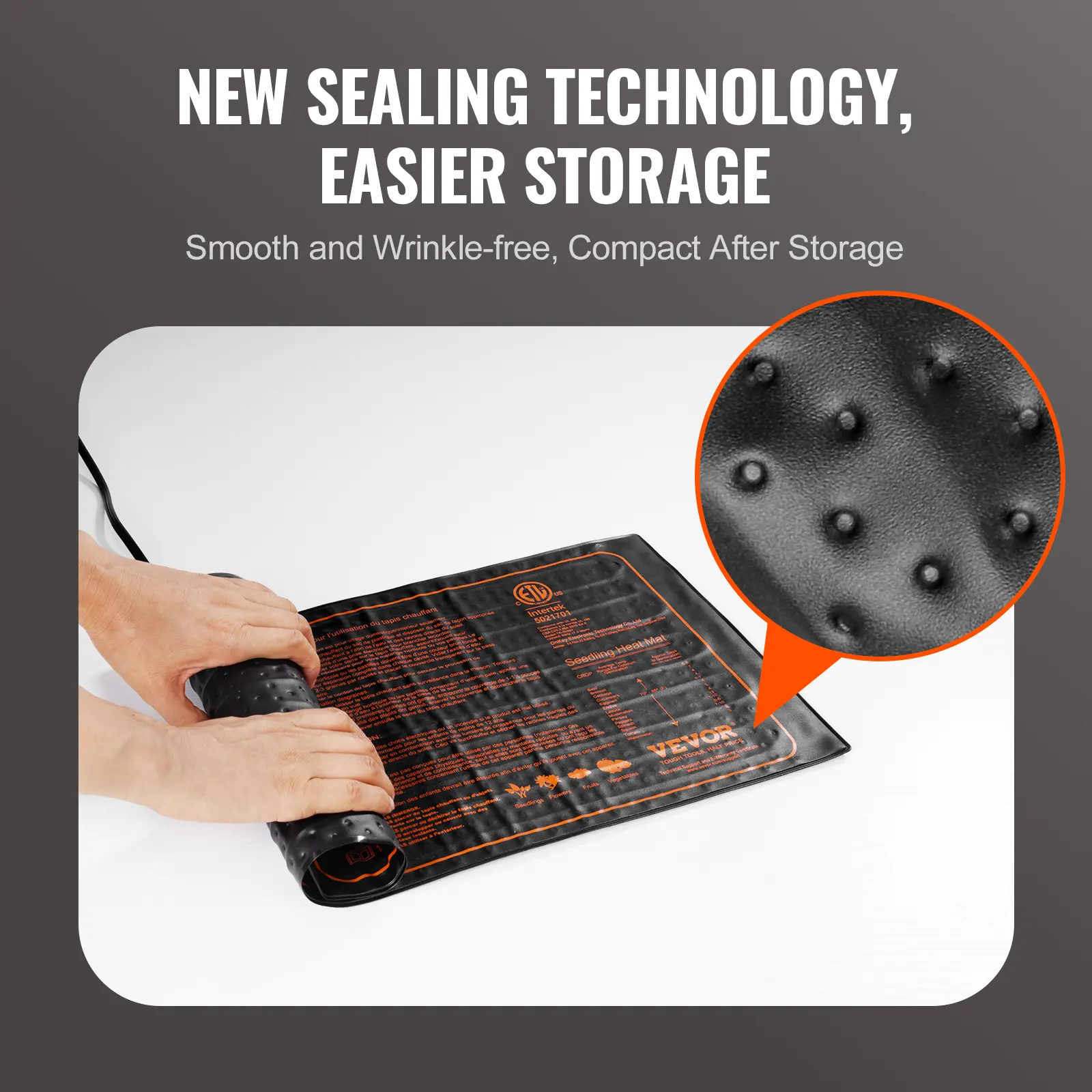 SucceBuy Pack Seedling Heat Mat MET-Certified Waterproof Warm Hydroponic Plant Heating Pad for Seed Starting  Indoor Gardening