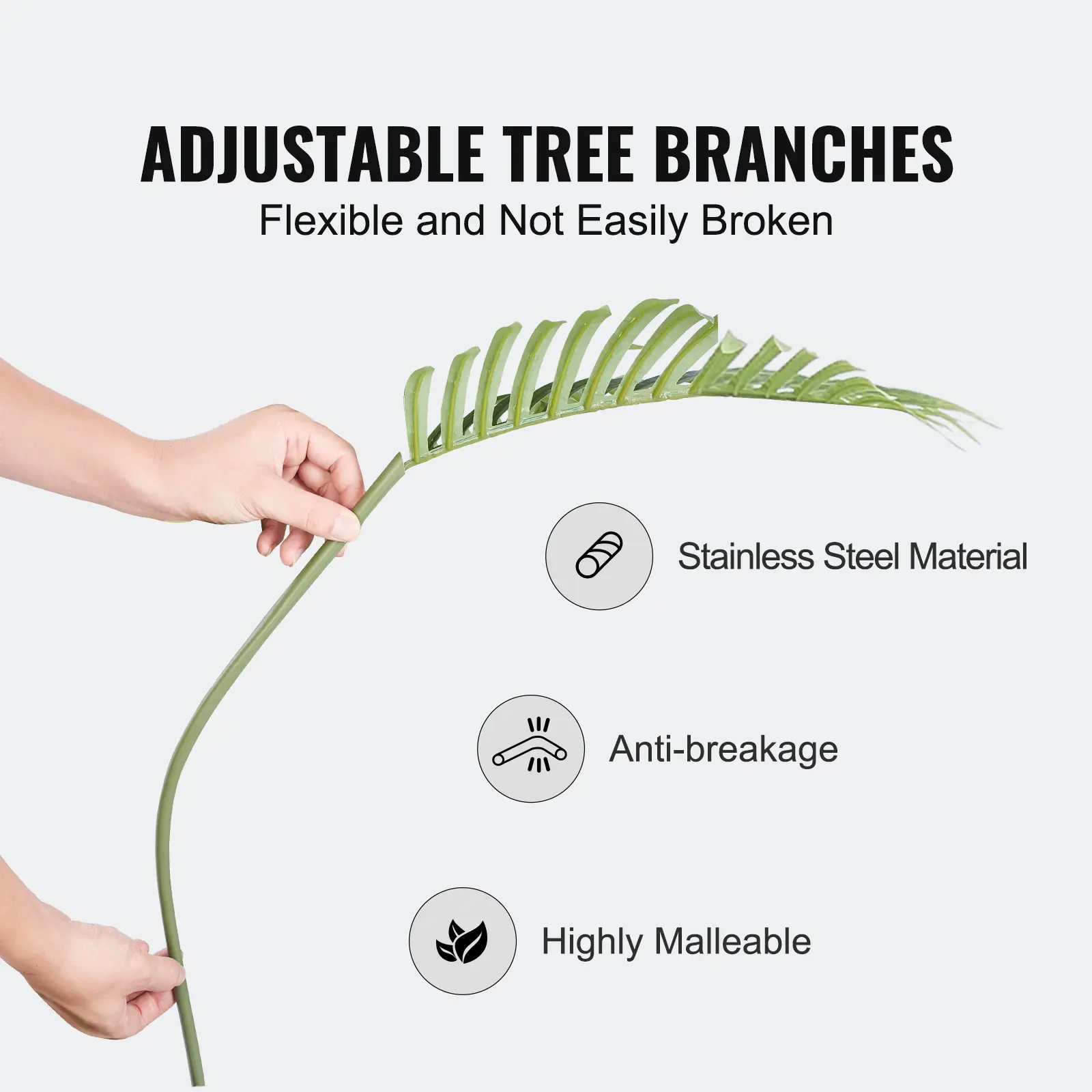 SucceBuy Artificial Palm Tree 4/5/6 FT Faux Plant Secure PE Material & Anti-Tip Tilt Protection Low-Maintenance Plant for Home