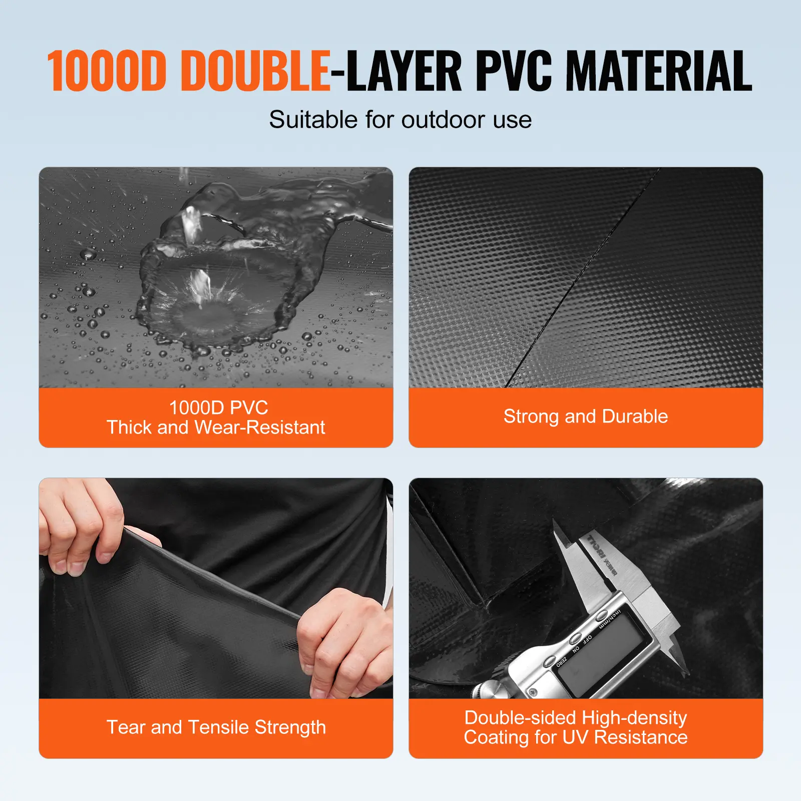 SucceBuy 113L/1000L Water Storage Bladder Portable RV Water Tank 1000D PVC Collapsible Water Storage Containers Soft Water Bag