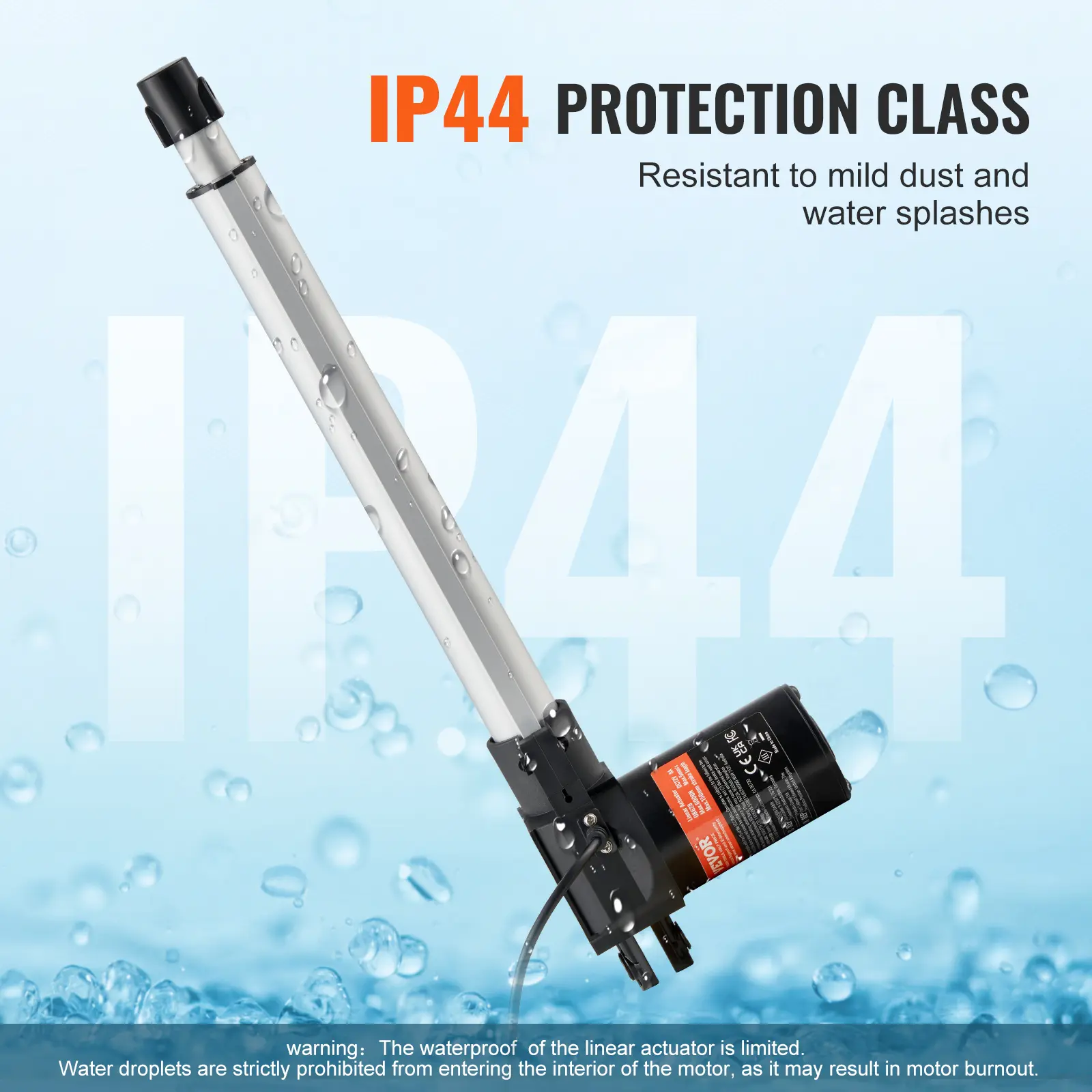 SucceBuy Linear Actuator 12V 12inch 6000N Linear Actuator 0.19"/s Linear Motion w/ Mounting Bracket for Electric Door Industrial