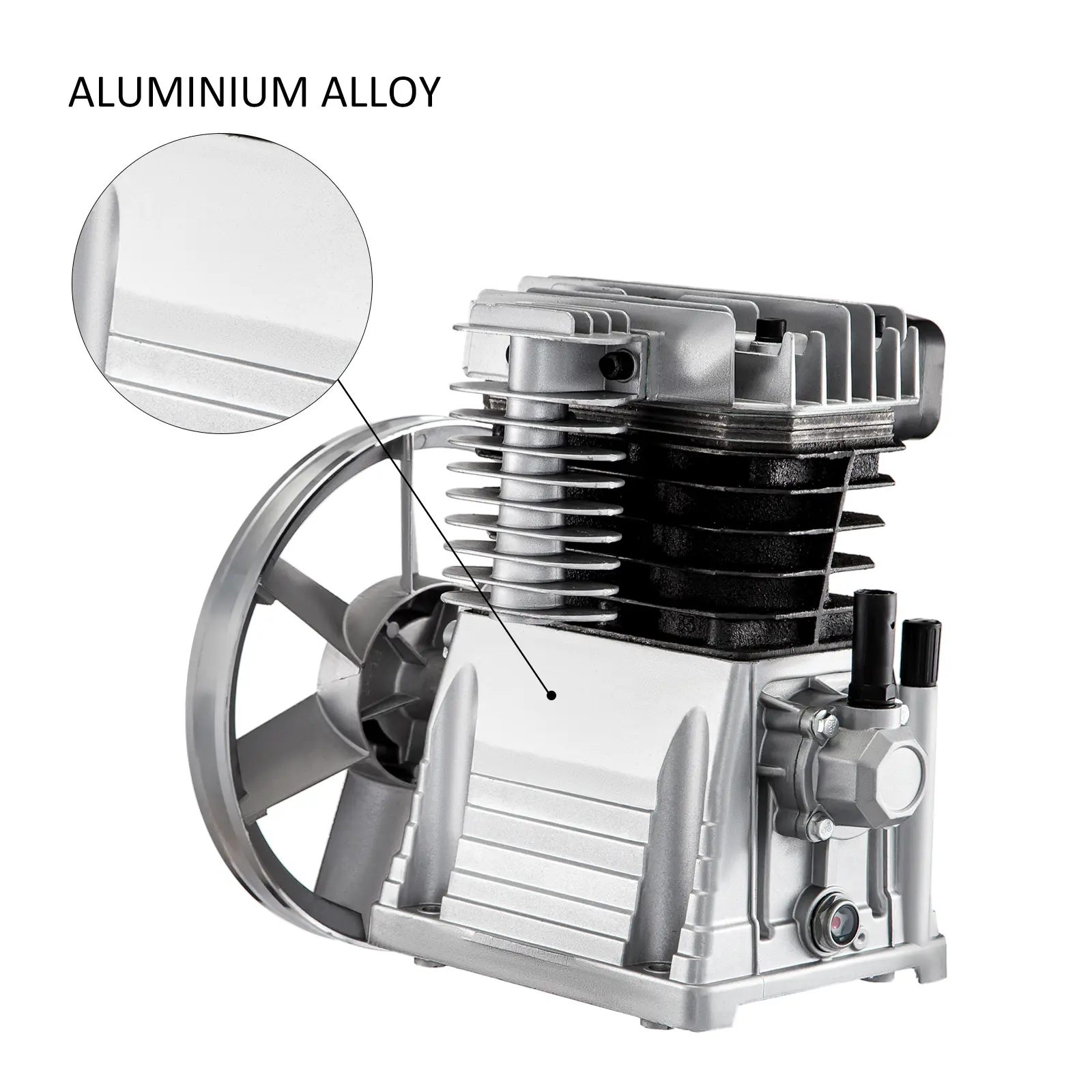 SucceBuy Air Compressor Heads 2.2KW Twin Cylinder 3 HP Single Stage 1300RPM Piston Pump Suitable for Industry Machinery Farm