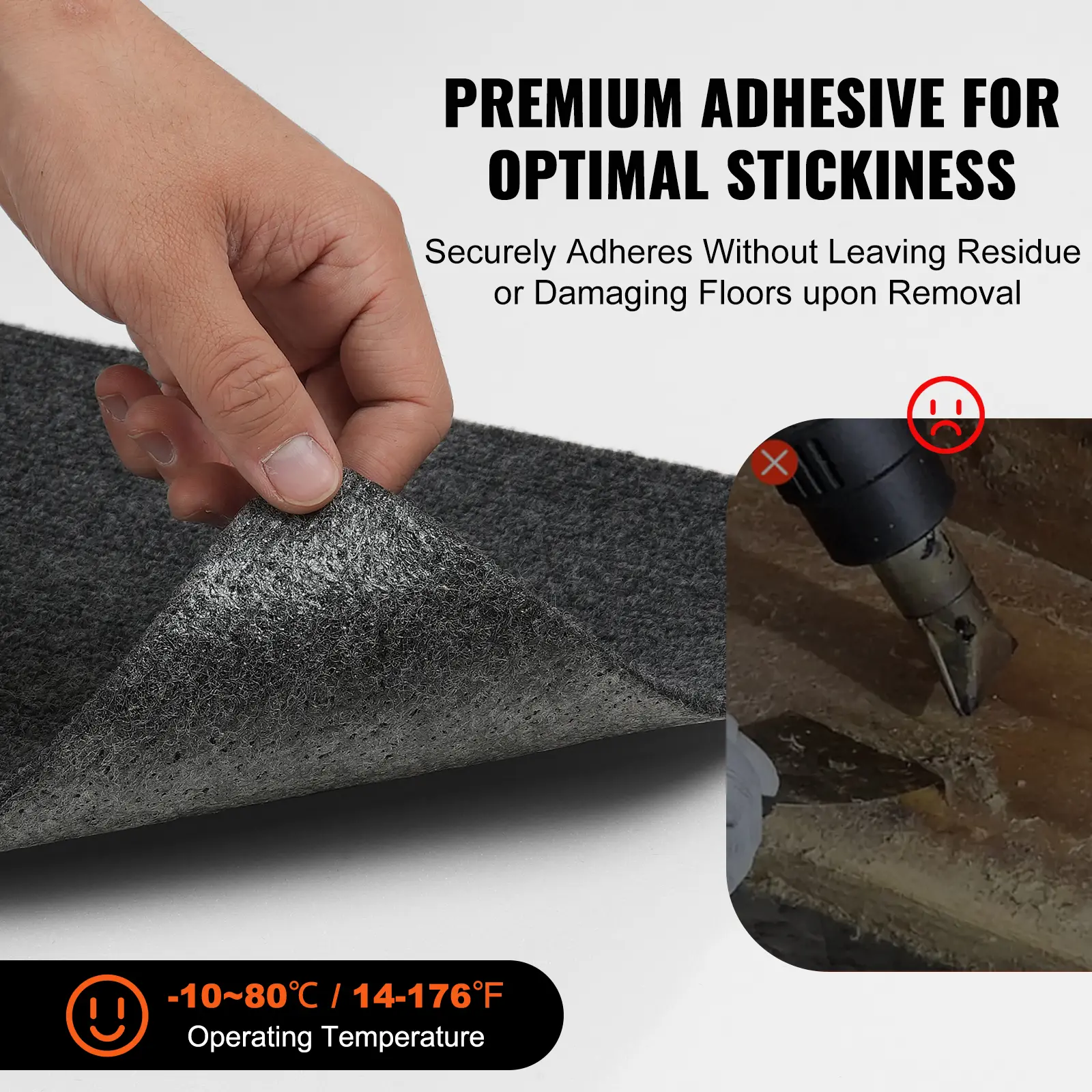 SucceBuy Carpet Tiles Peel & Stick Self Adhesive Carpet Floor Soft Padded Carpet Tiles for Bedroom Living Room Indoor Outdoor