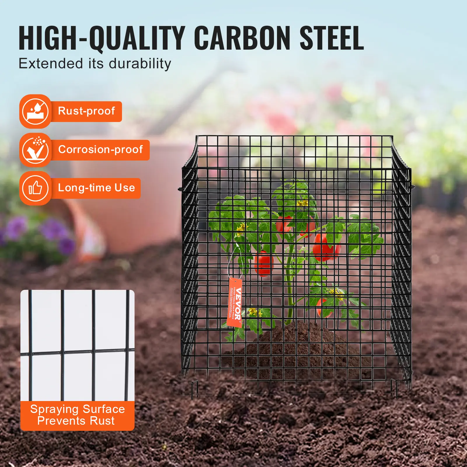 SucceBuy 10 Pack Plant Protector from Animals Plant Protector Plant Cages Flowers & Vegetables Keeps Bunny Chicken Squirrels Out