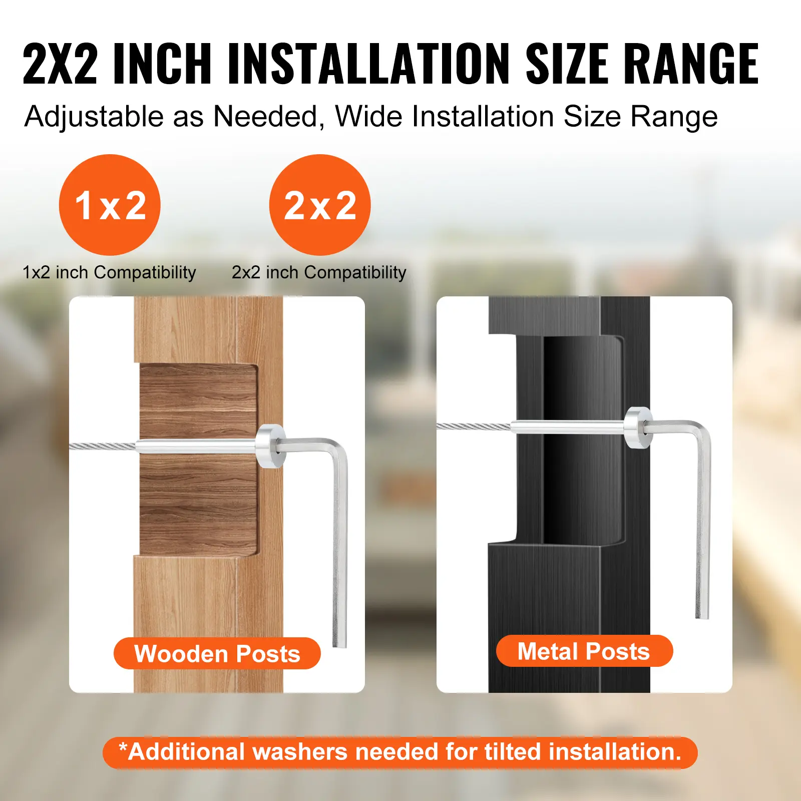 SucceBuy 20/30/40 Pack Invisible Cable Railing kit T316 Stainless Steel 1/8" Invisible Receiver and Swage Stud End for Post