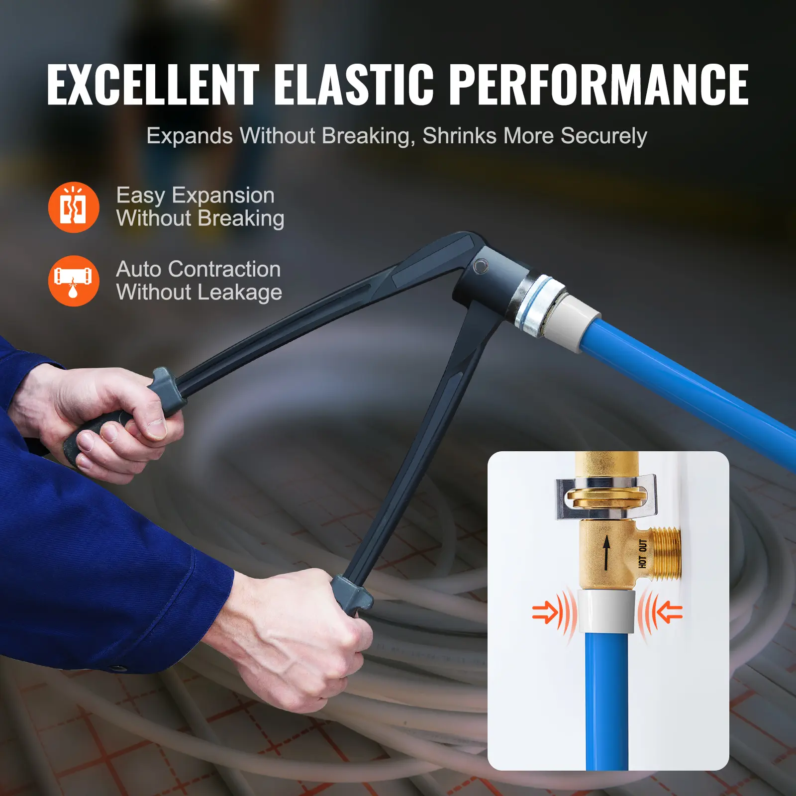 SucceBuy PEX Pipe 3/4In 2x100 Ft Length PEX-A Flexible Pipe Tubing for Potable Water Lines for Hot/Cold Water Blue & Red