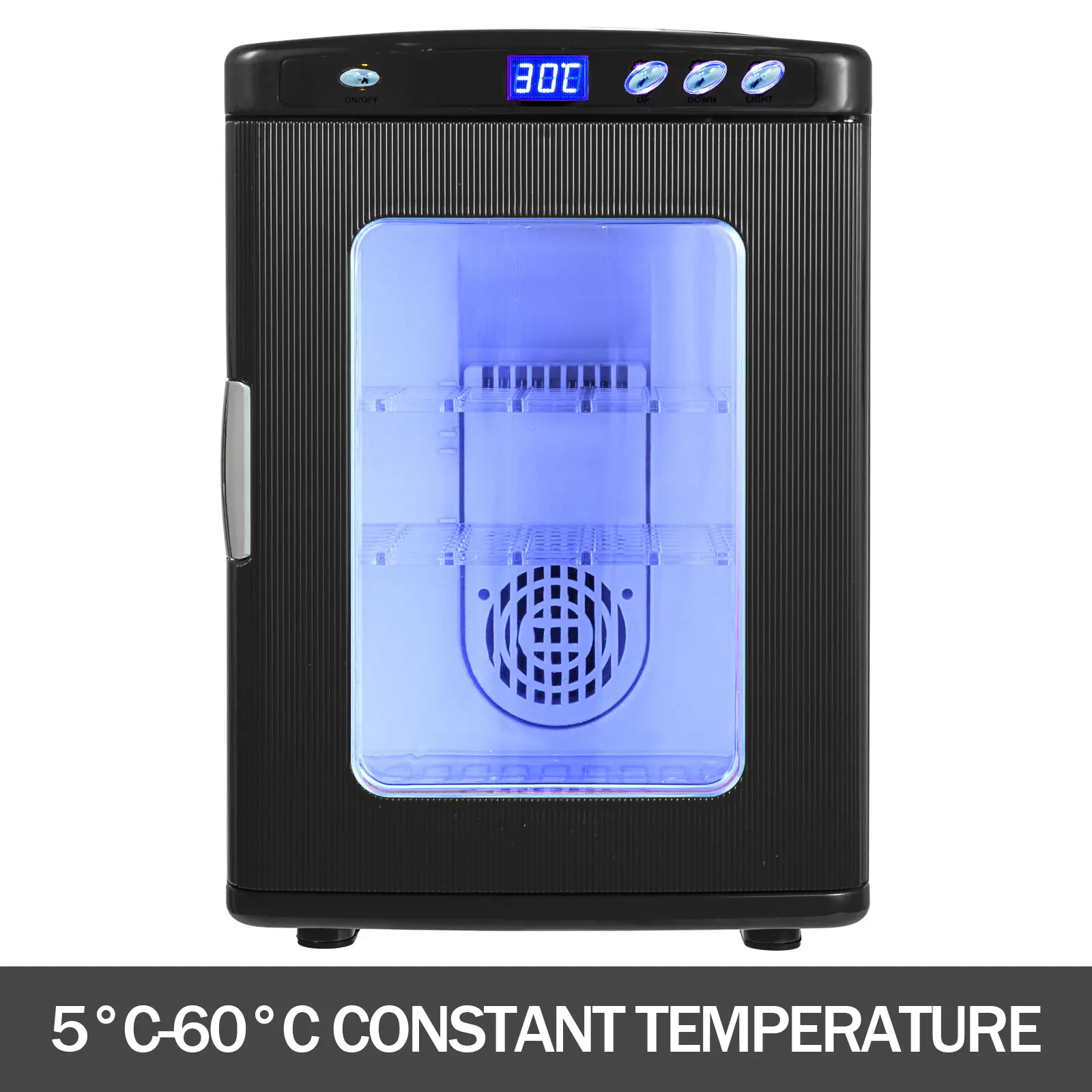SucceBuy 25L Reptile Incubator Digital Egg Scientific Lab Incubator Cooling and Heating 2°C - 60°C 12V Work for Small Reptiles