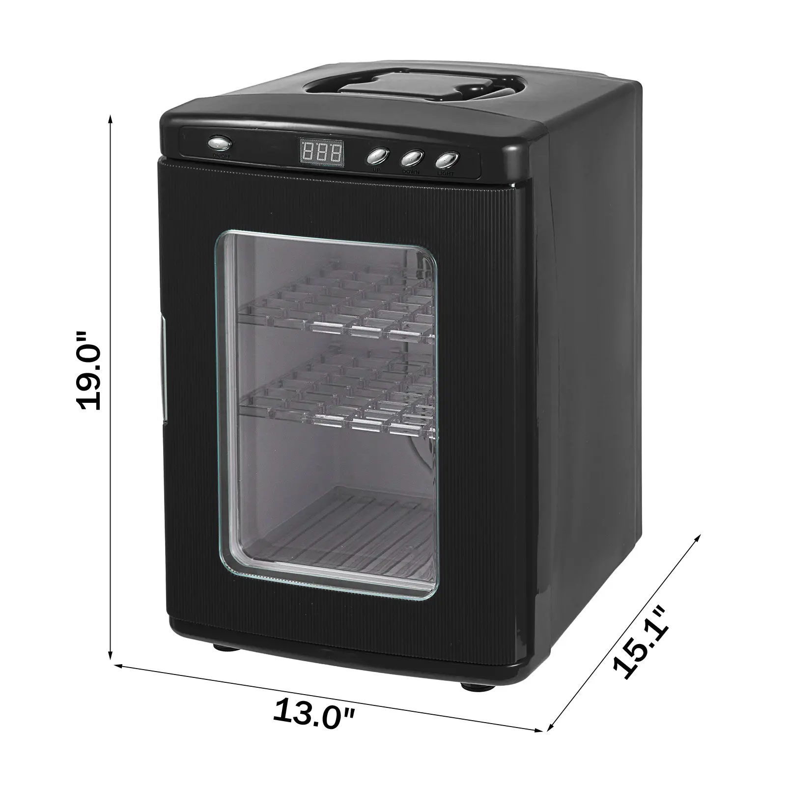 SucceBuy 25L Reptile Incubator Digital Egg Scientific Lab Incubator Cooling and Heating 2°C - 60°C 12V Work for Small Reptiles